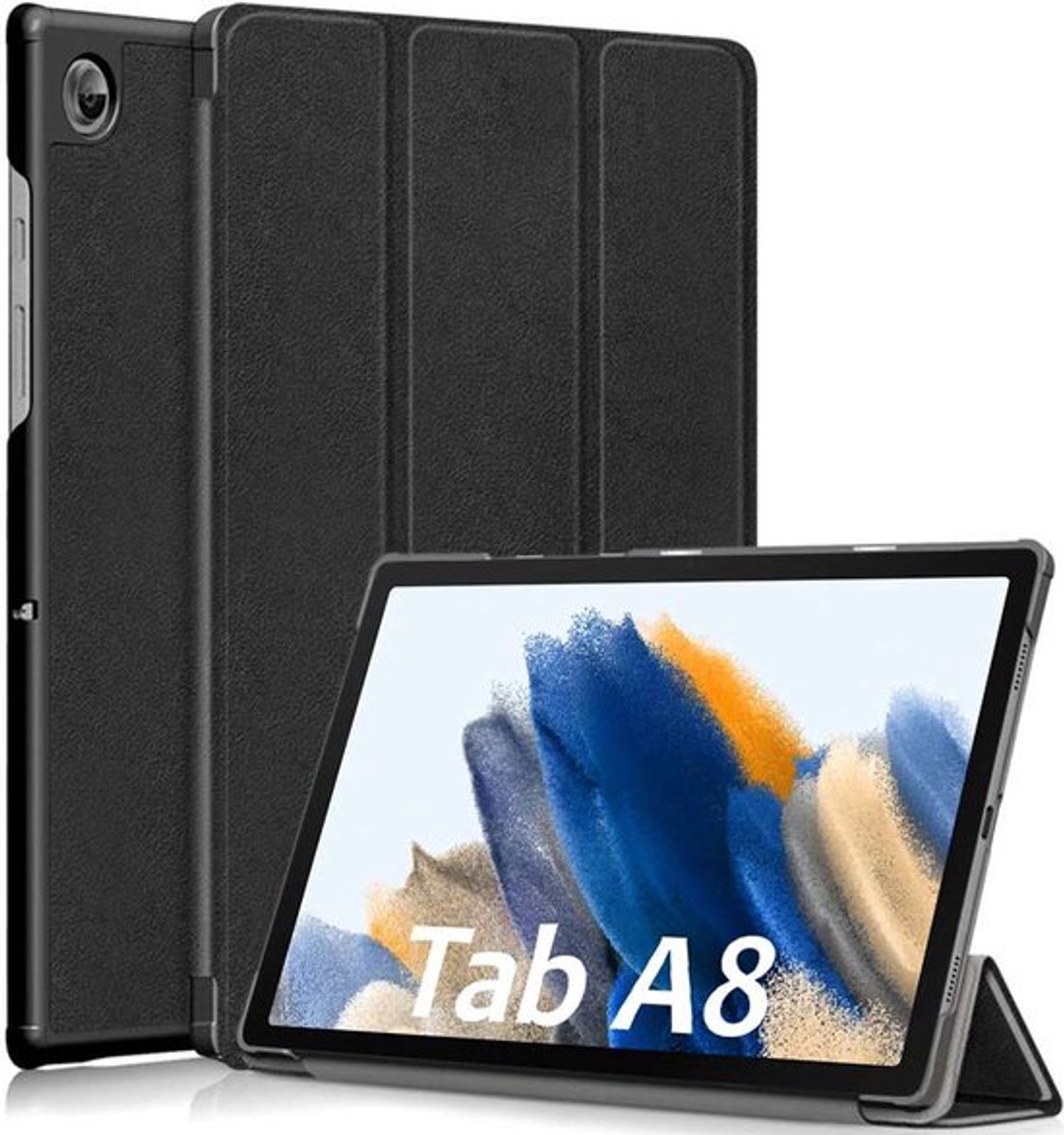 ebestStar - Hoes geschikt voor Samsung Galaxy Tab A8 10.5 (2021) SM-X200 X205, Slanke Design PU Lederen Etui, Automatische Slaap/Wake, SmartCase hoesje, Zwart