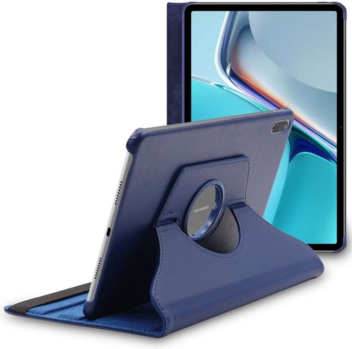 ebestStar - Hoes geschikt voor Huawei MatePad 11 (2021), Roterende Etui, Case, 360° Draaibaar hoesje, Donkerblauw