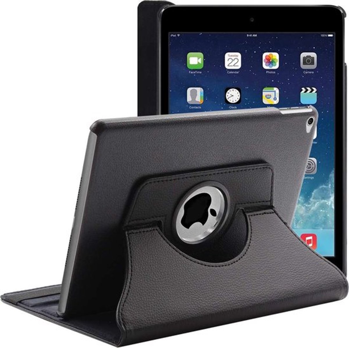 ebestStar - Hoes geschikt voor iPad Air 2, iPad 6 Apple, Roterende Etui, Case, 360° Draaibaar hoesje, Zwart