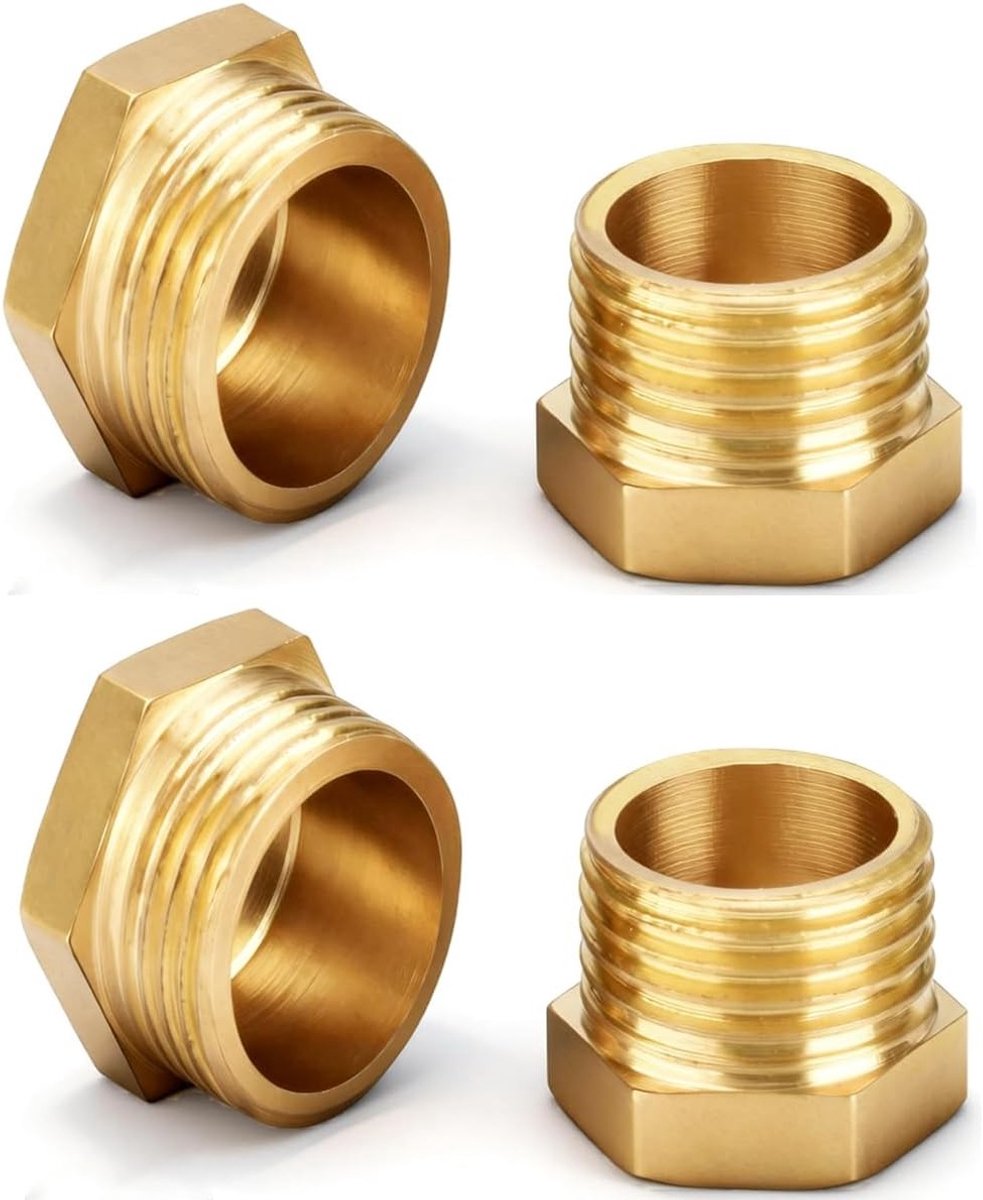 4pcs 1/2 inch brass stops, pipe end cap, blind stopper with rubber ring, 1/2 inch male thread, water pipe, stop for - ShopVlot