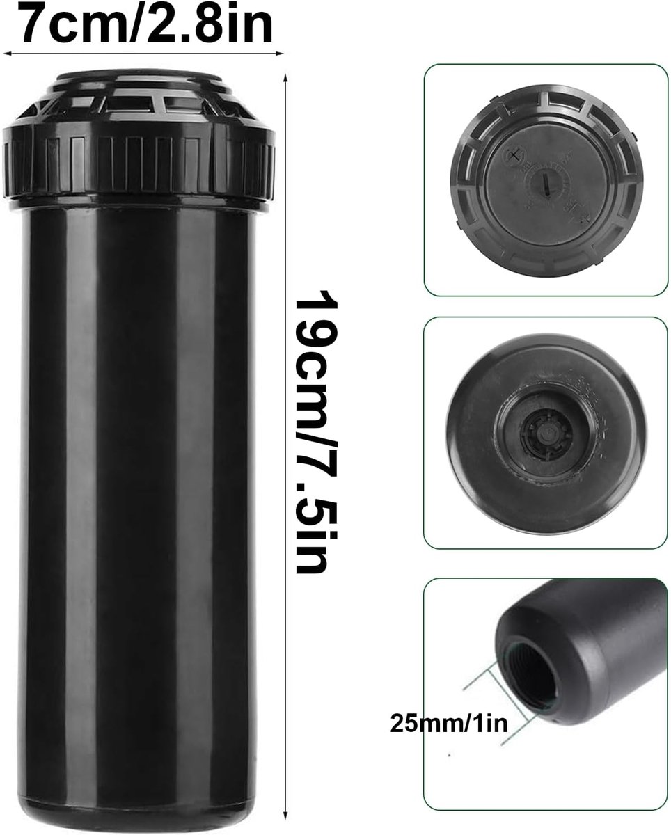 SnelShoppen - Rotary Nozzle Irrigation Sprinkler DN20 G3/4 Automatische Telescopische Tuinspuit met 25-360 Graden Verstelbare Hoek voor Efficiënte Tui