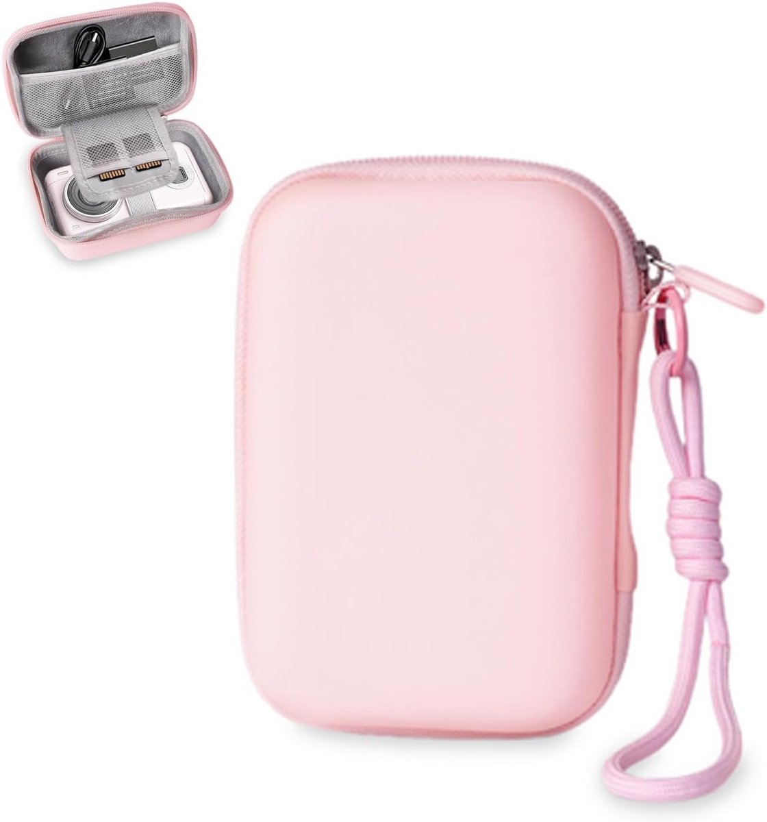 Compacte Digitale Camera Tas voor 4K Camera's, Geschikt voor Panasonic Lumix, Kodak en Canon - Stijlvol en Praktisch in Roze