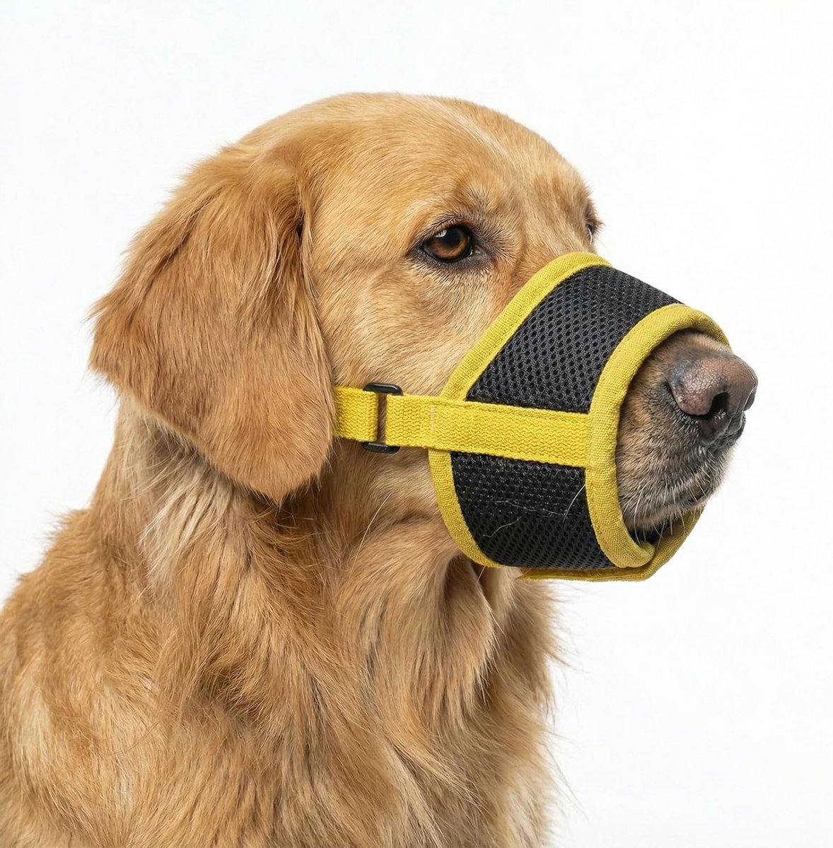 Ademende muilkorf voor kleine honden, verstelbare riem voor comfort en veiligheid, ideaal voor training en reizen (maat S)