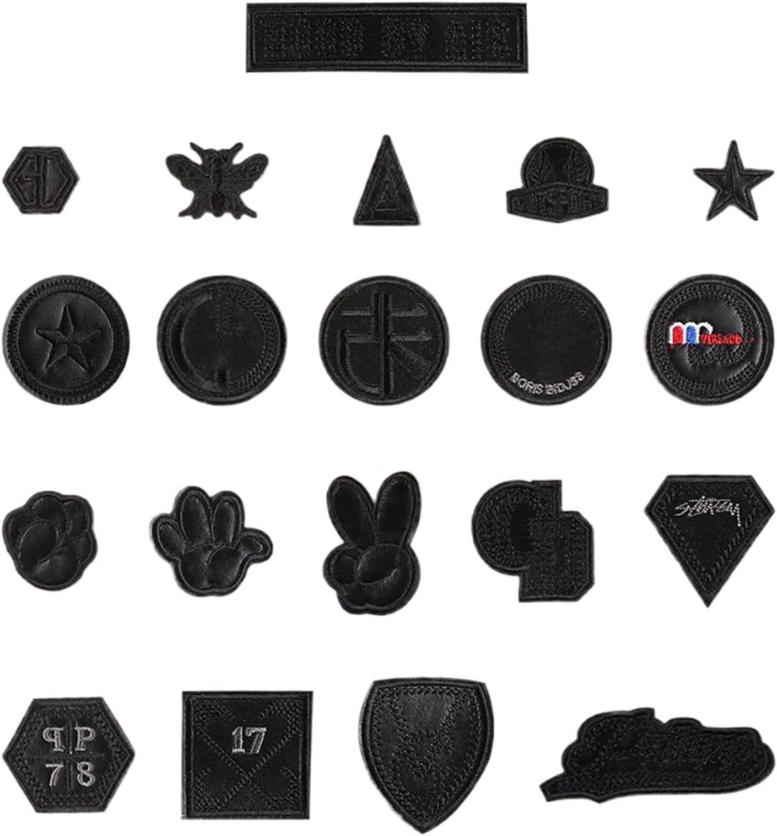 SnelShoppen - Set van 20 Lederen Strijkpatches, Decoratieve Kledingpatches voor Kleding en Hoeden, Waterdicht en Duurzaam, Ideaal voor Creatieve Proje