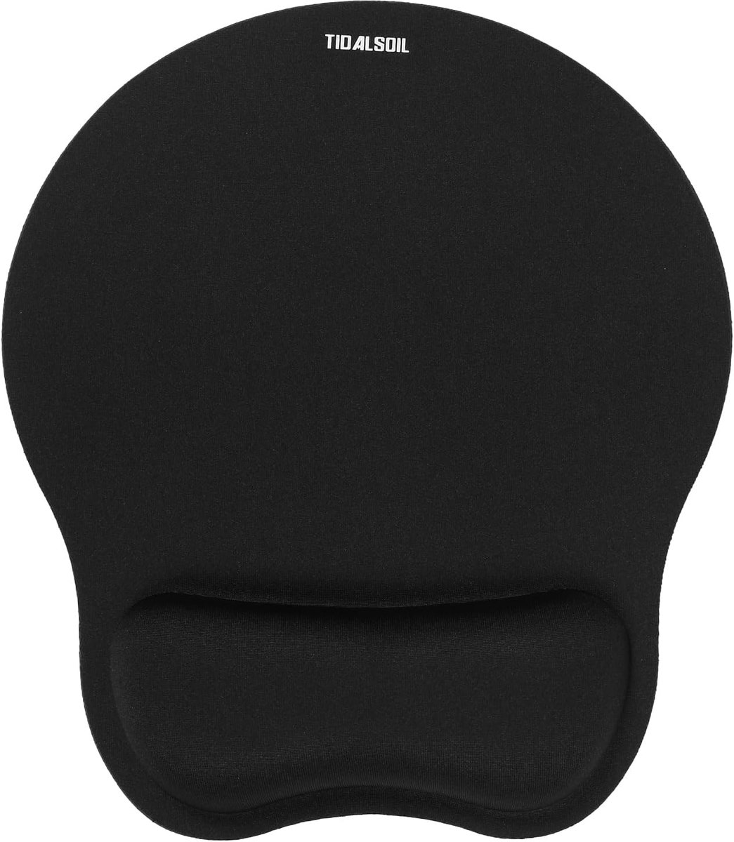 SnelShoppen - Ergonomische Muismat met Polssteun van Geheugenfoam, Antislip PU Ondergrond, Pijnverlichting voor Thuis en Kantoor, Zwart