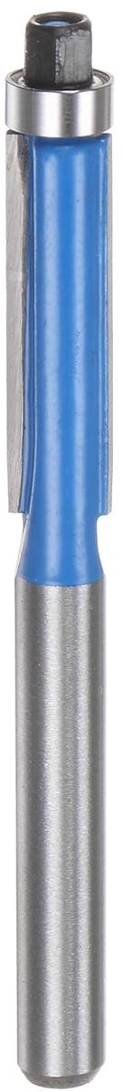 SnelShoppen - Houtbewerking Frees 6mm Schacht 1/4 Inch Diameter 25.4mm Snijdiepte Carbide Cutter voor Chipboard, MDF, Plywood, Hout - Blauw