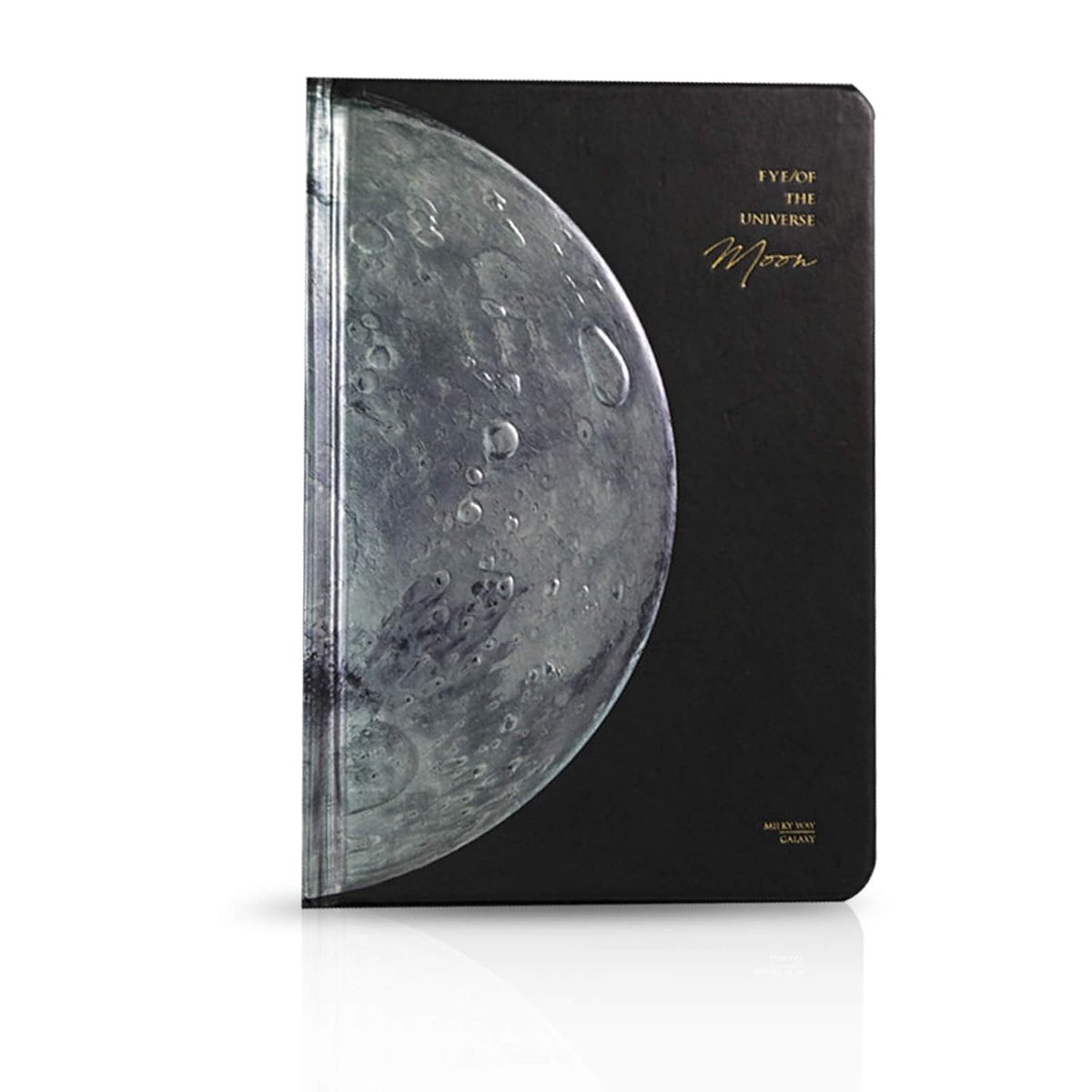 SnelShoppen - Notitieboek A5 met 3D-reliëf, Reisdagboek, Dagboek voor Mannen, Vrouwen en Kinderen, 118 Vellen, 19x13 cm, Maan, Perfect voor Schetsen e