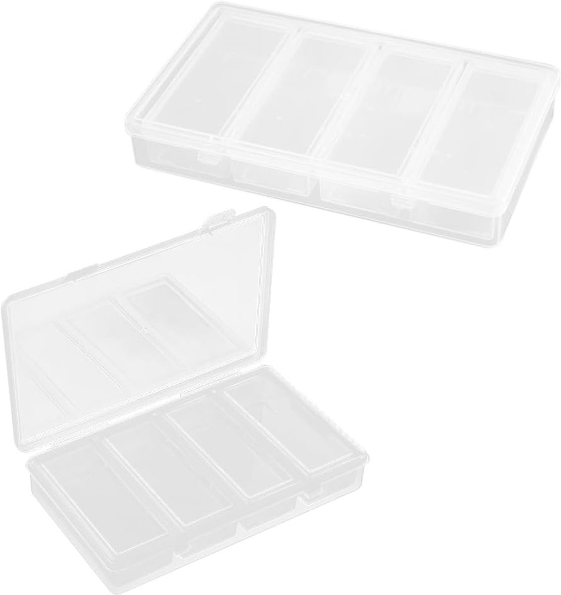 Thijox - 2 Sets Kunststof Opbergbox voor Kleine Onderdelen - Bead Opbergdoos voor Sieraden, Diamantschilderen, Kralen, Edelstenen, Ringen, Nagelaccess