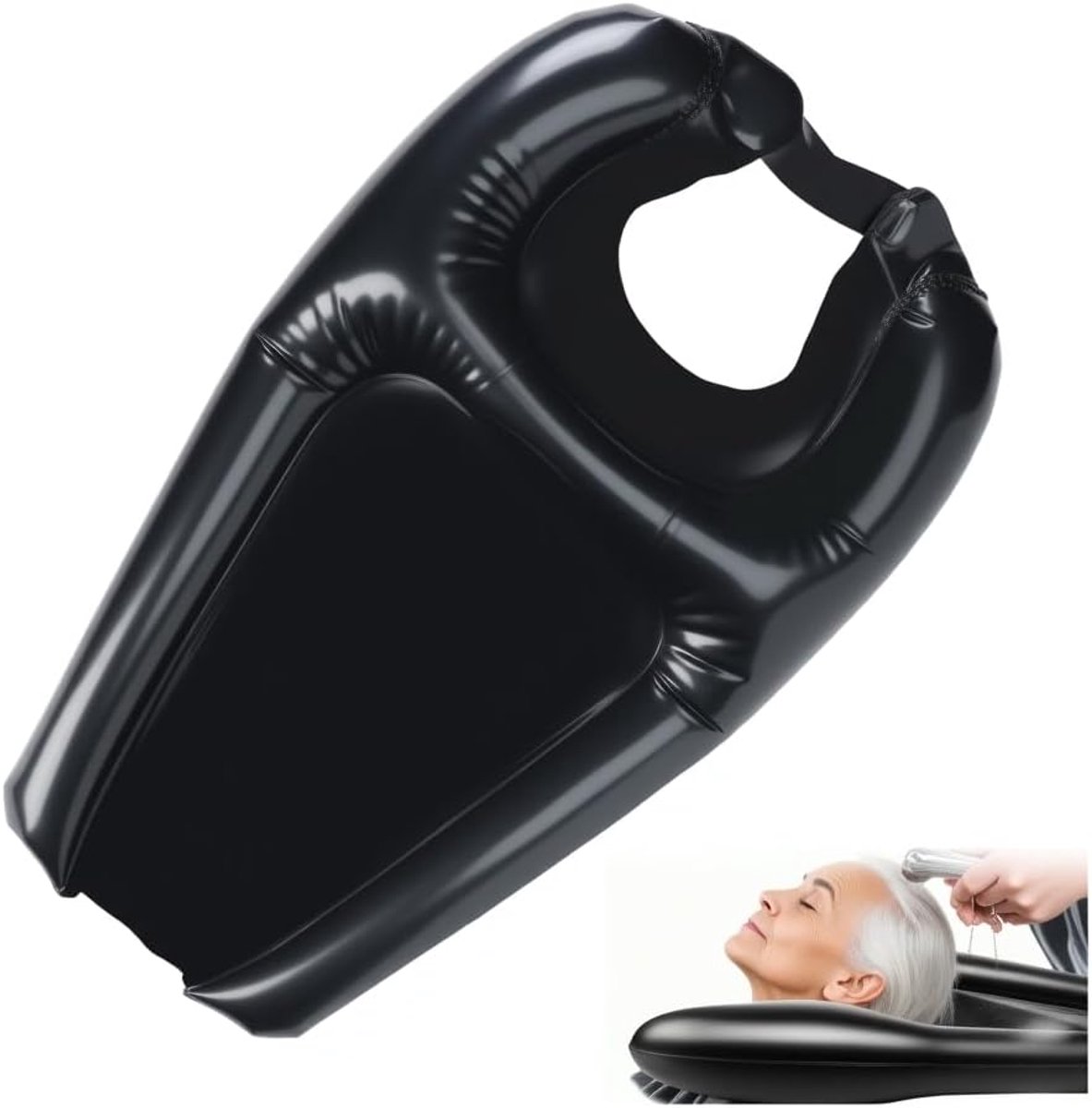 SnelShoppen - Portable Haarwasbak - Opblaasbare PVC Wastafel voor Thuis - Universele Badkuip voor Volwassenen, Ouderen, Zwangeren en Kinderen - Waterd