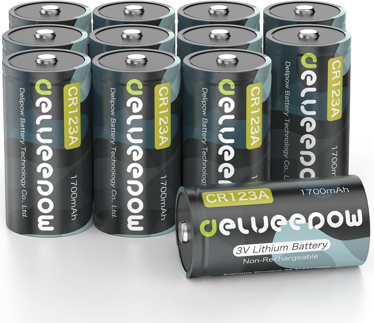 SnelShoppen - CR123A Lithium Batterij 3.0V 1700mAh - Wegwerpbatterijen voor Alarmsystemen, Camera's, 12 Stuks - Hoge Capaciteit, Lange Duurzaamheid