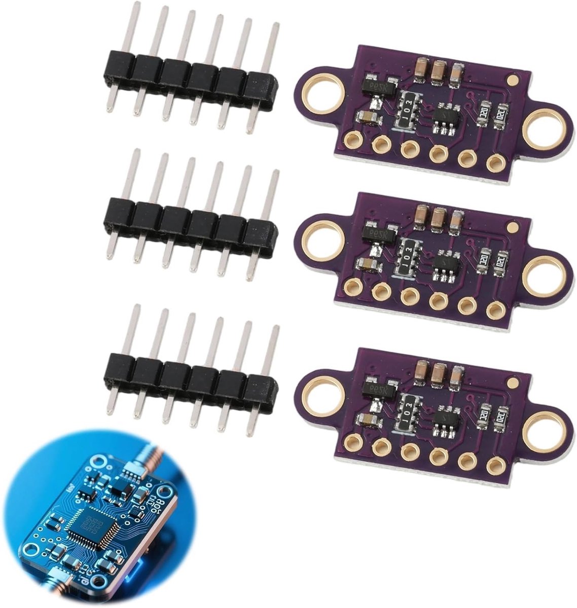 3 x Laserafstandssensor met Vluchtijd, 940 nm, Geschikt voor Raspberry Pi, Inclusief Snelle Startgids, Perfect voor Robotica en DIY Projecten
