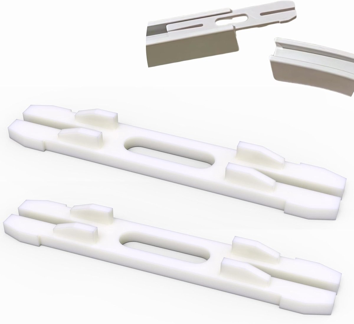 SnelShoppen - 2 x Connectors voor Gordijnrails - Compatibel met VIDGA Gordijnsystemen - Sterke en Stabiliteit - Ideaal voor Thuis en Kantoor