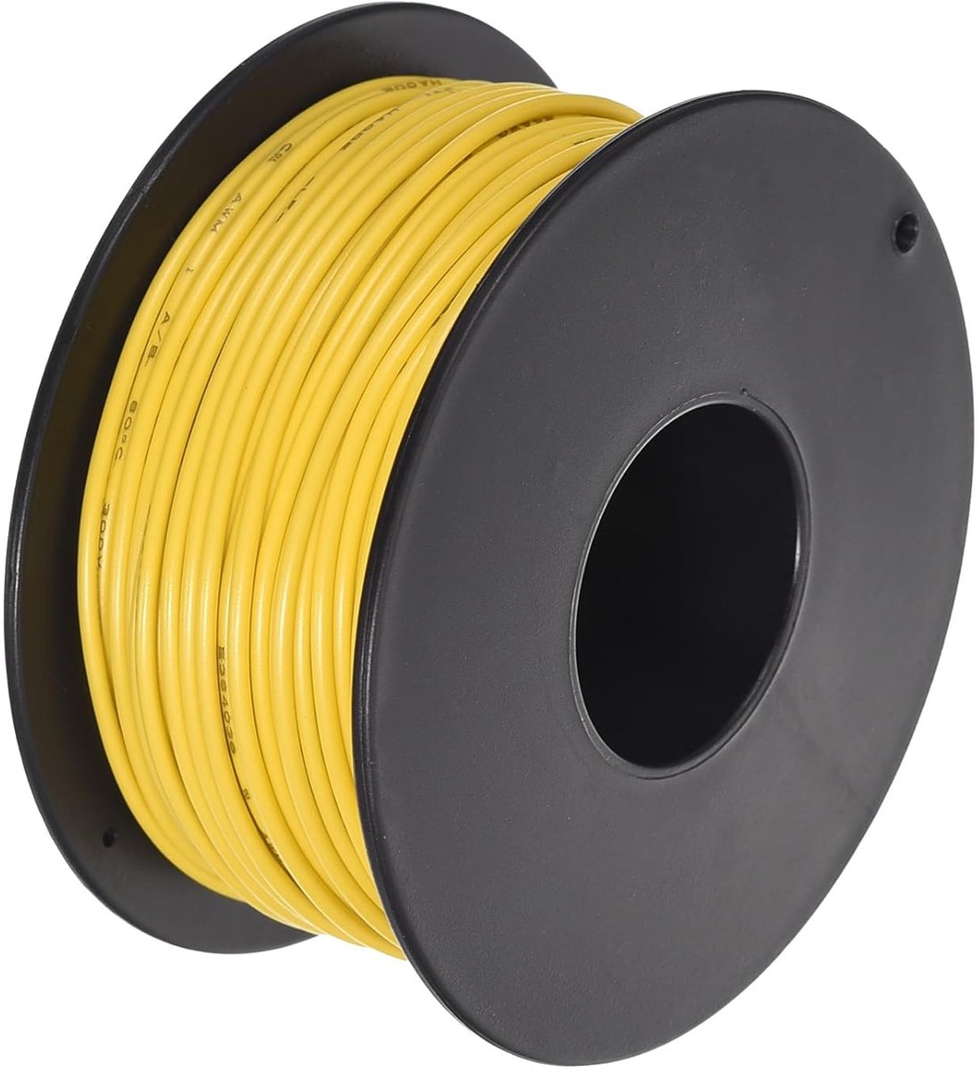 SnelShoppen - QUARKZMAN 24 AWG PVC Gevlochten Aansluitsnoer 30m Geel - Tinned Copper Draad voor Elektronica, Huishoudelijke Apparaten, Modelbouw, Verl