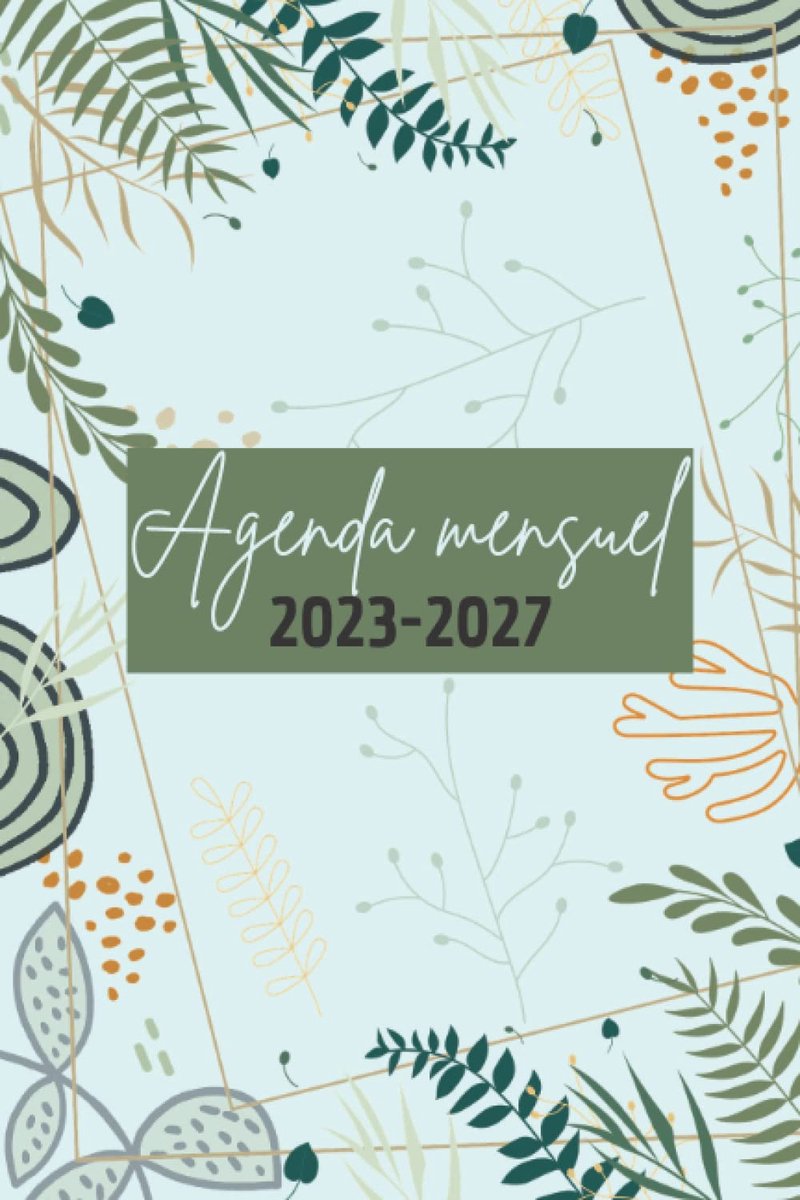 SnelShoppen - Agenda Mensuel 2023-2027 A5 - 5 Jaar Planningsagenda met 2 Pagina's per Maand, Ideaal Cadeau voor Vrienden en Collega's