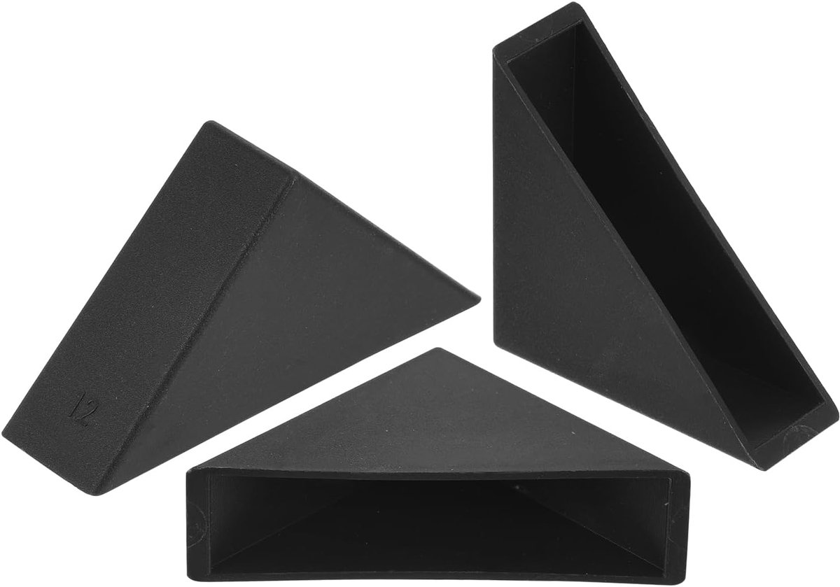 Randbescherming van kunststof voor hoekbescherming van glas, spiegels en tegels - Zwart - 20 stuks - 12 x 50 mm.