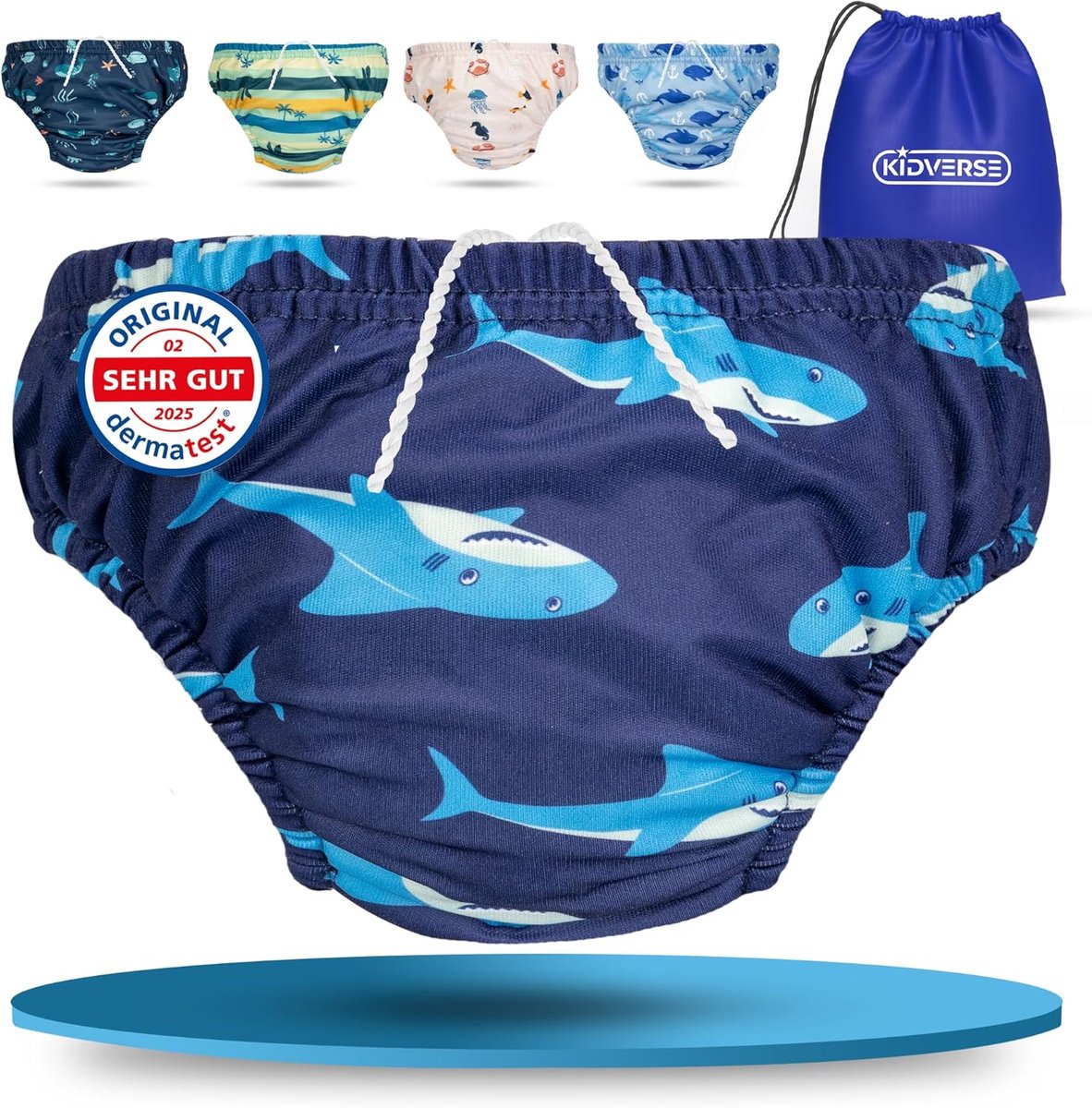 SnelShoppen - Baby Swim Nappy Shorts 1-2 jaar - Herbruikbare, huidvriendelijke zwemluiers - Hoog absorberend - Inclusief draagtas - Ideaal voor zwemba