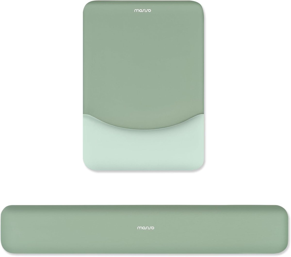 SnelShoppen - Ergonomische Muismat en Toetsenbord Polssteun Set - Rectangular - Non-Slip - Neopreen - 43.5x7.5cm en 24.5x18cm - Voor Thuis en Kantoor
