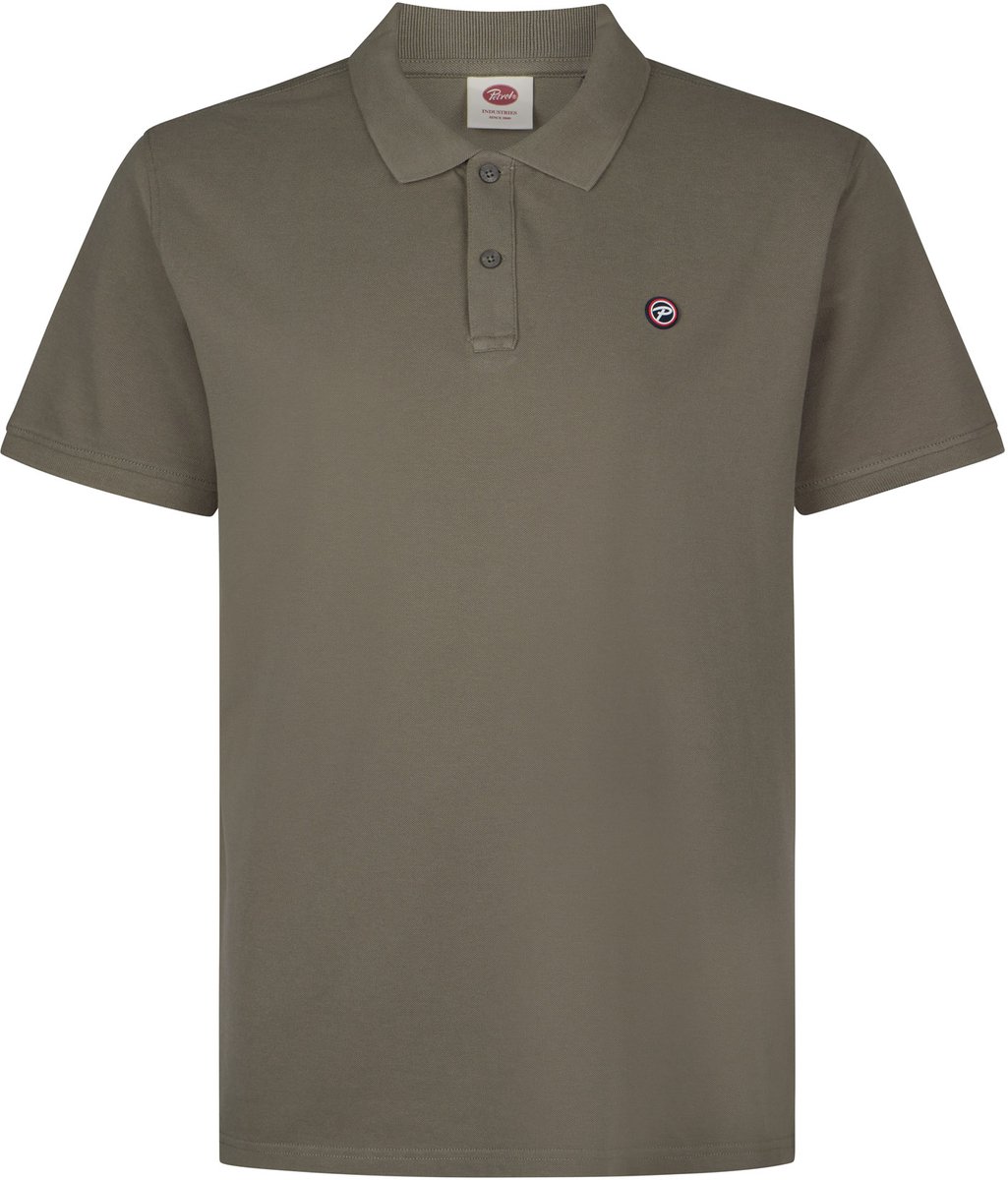 Petrol Industries - Heren Plus Size Katoenen piqué polo ironhouse - Groen - Maat 3XL