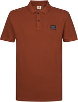 Petrol Industries - Heren Wafelpolo steelhouse - Oranje - Maat XXXL