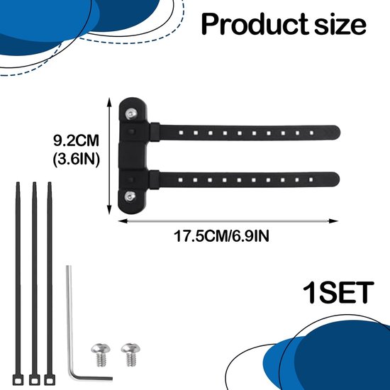 SnelShoppen - Universele Flessenhouder Fiets - Zwarte Waterfles Houder voor MTB en Racefiets - Schroefloos met Antislip Strap - Ideaal voor Fietsen, M — afbeelding 5