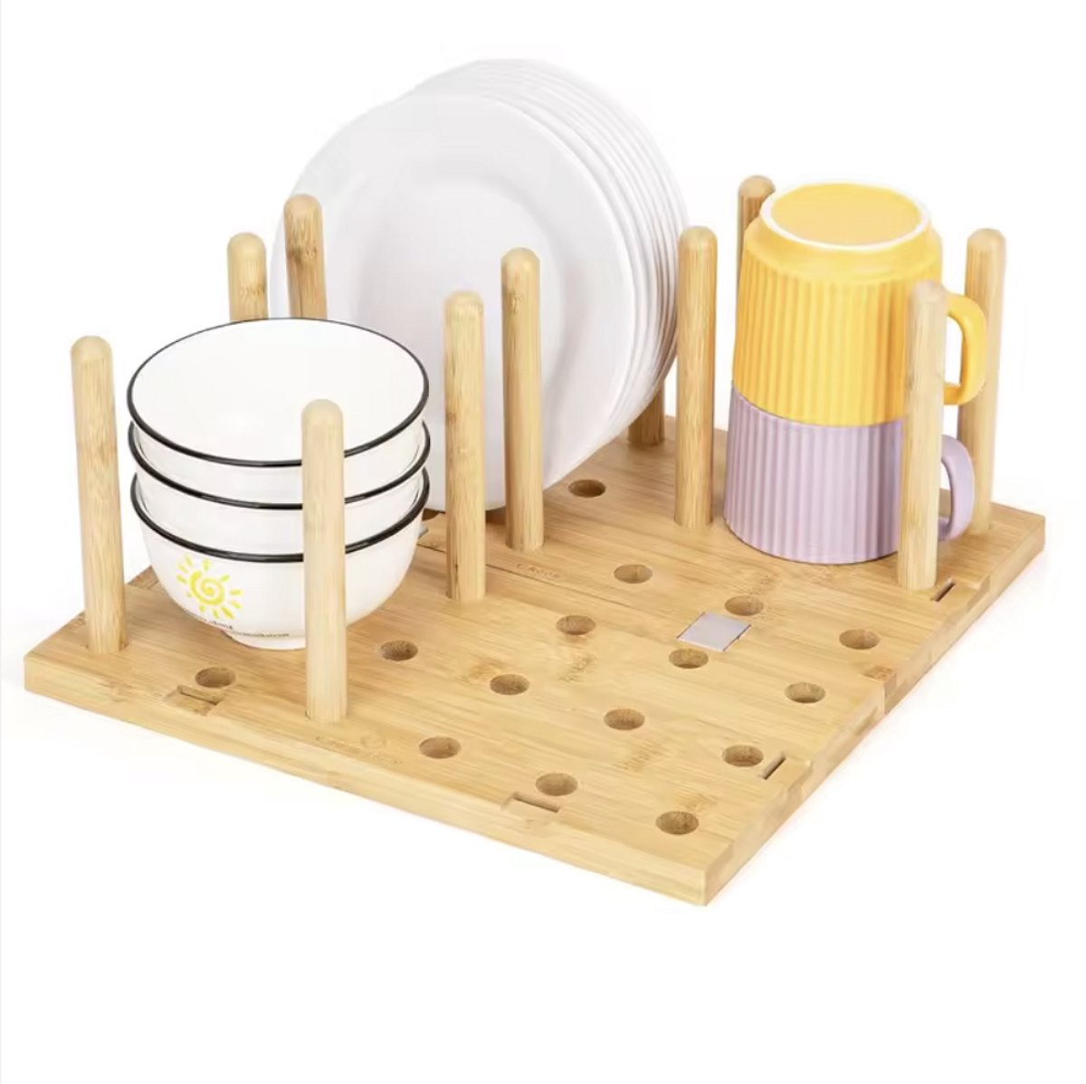 JuJa Commerce® Keuken Organizer – Verstelbaar Pannenrek Bamboe – Voor Kast & Lade