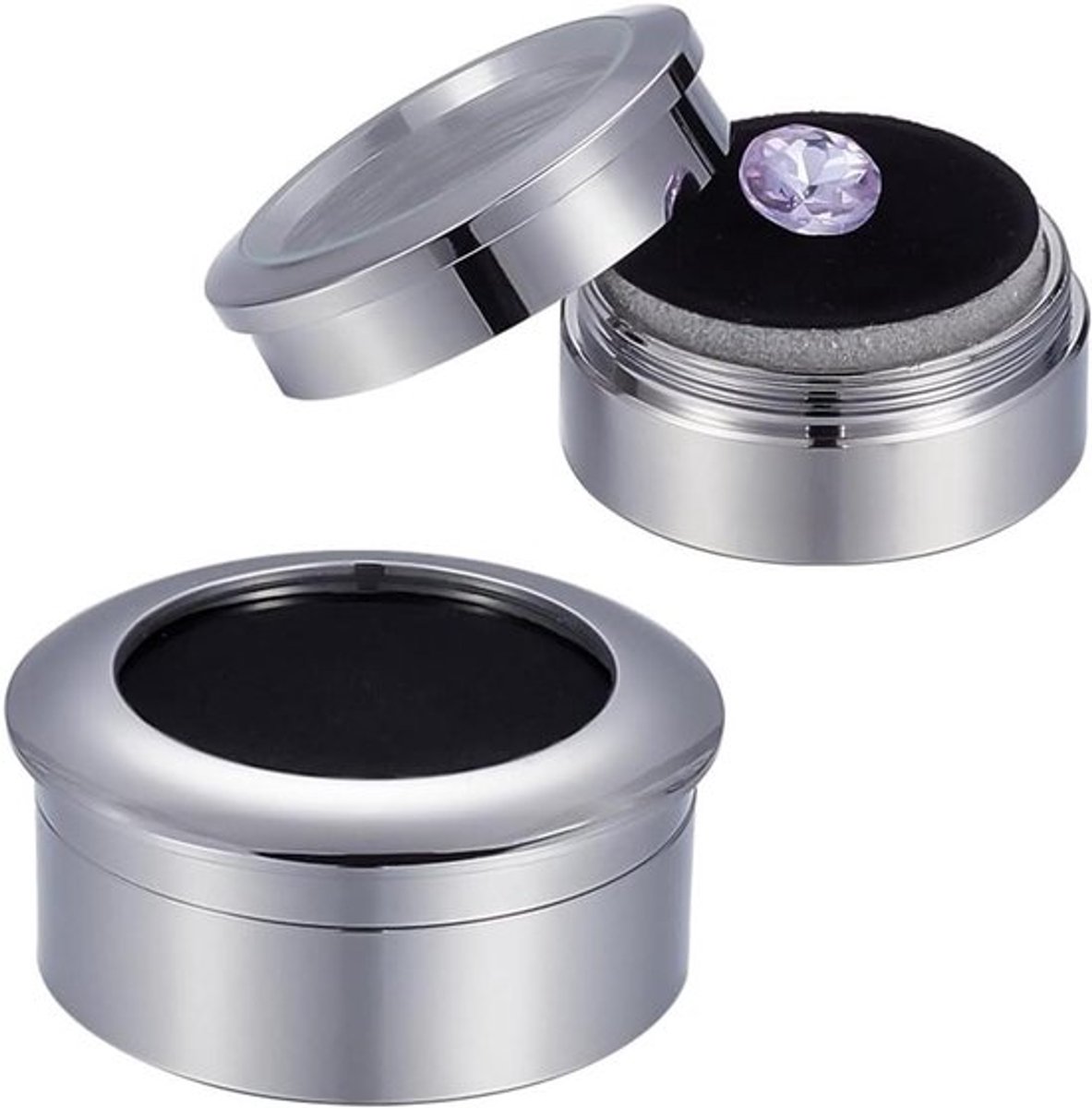 Losse Kristallen Sieraden Doos voor Diamanten en Edelstenen - 3 cm en 4 cm - Sponshouder - Geschenkdoos voor Sieraden - Tentoonstelling en Verkoop