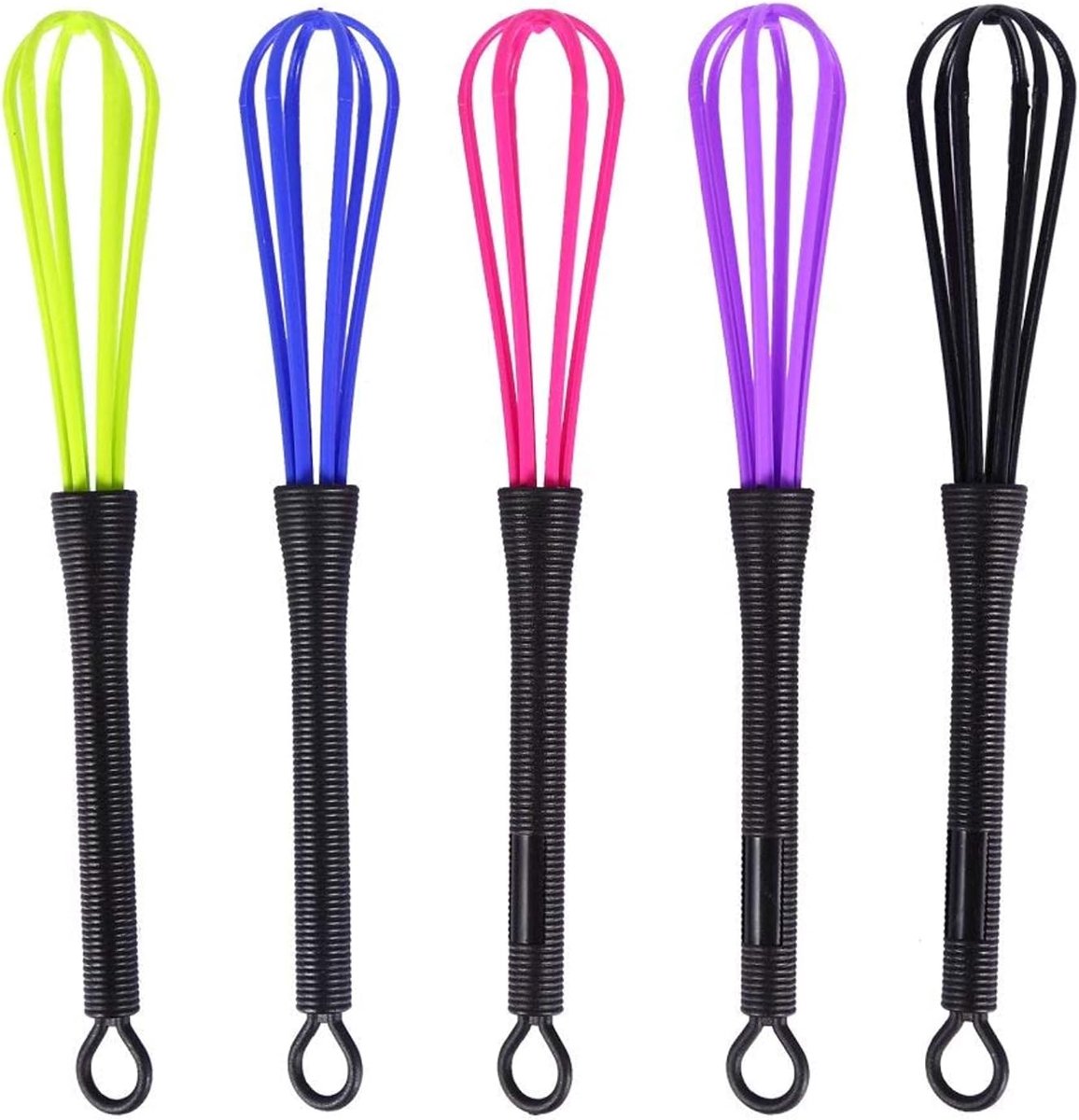 Thijox - 5 Stuks Plastic Garde Kappers - Duurzame Antislip Whisk voor Kapsalon en Keuken - Mengtool voor Haarkleur en Crèmes - Compact en Handig