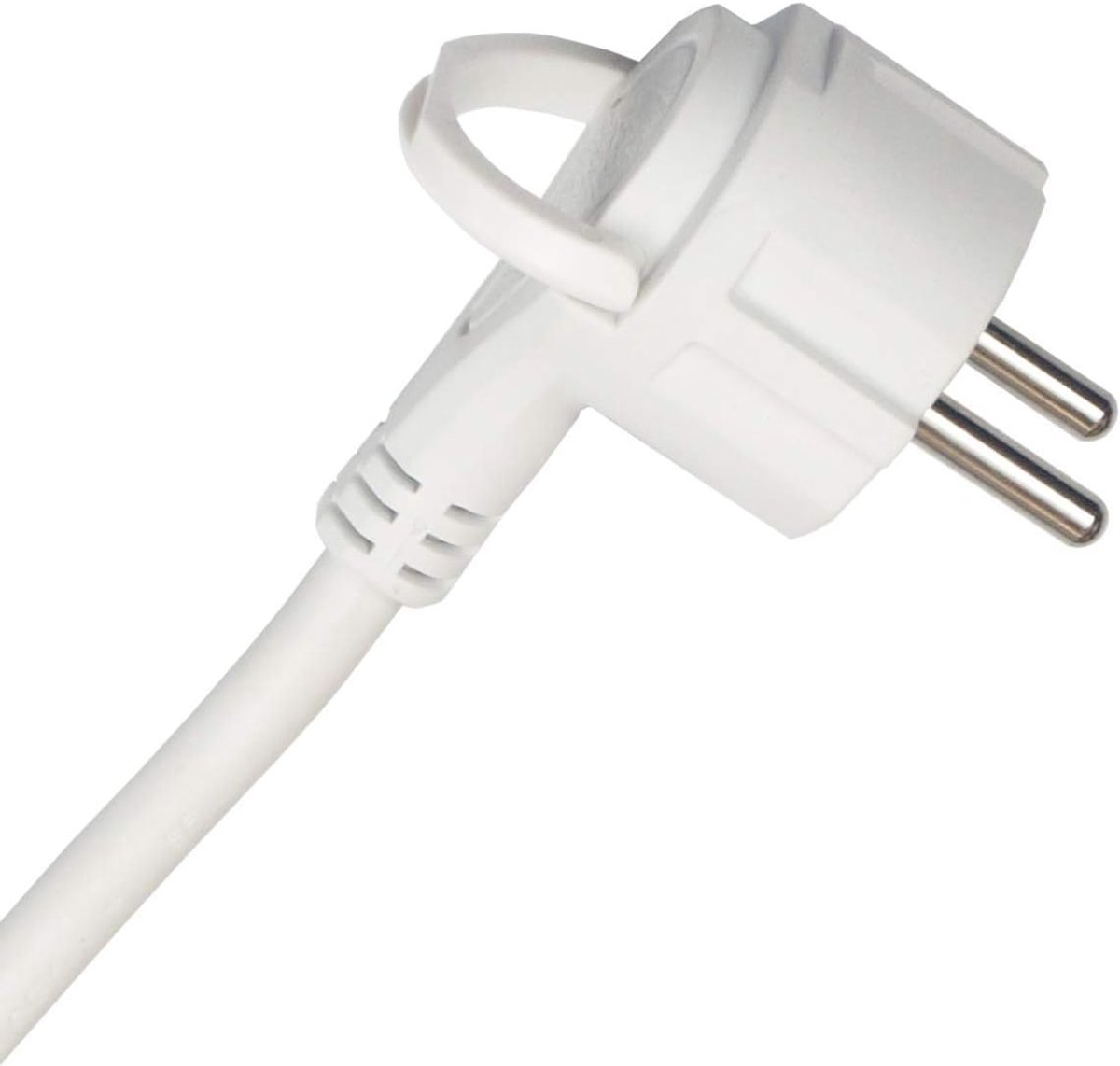 SnelShoppen - Powerstrip met USB en platte stekker, 6-way stekkerdoos met schakelaar, overspanningsbeveiliging, 3 m kabel, perfect voor thuis of kanto