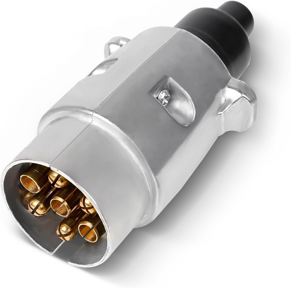 SnelShoppen - 7 Polige Trailer Plug - Aluminium Legering - Waterdicht - Voor Auto, Caravan, Boot - Veilig Verbinden - Geschikt voor Commerciële Voertu
