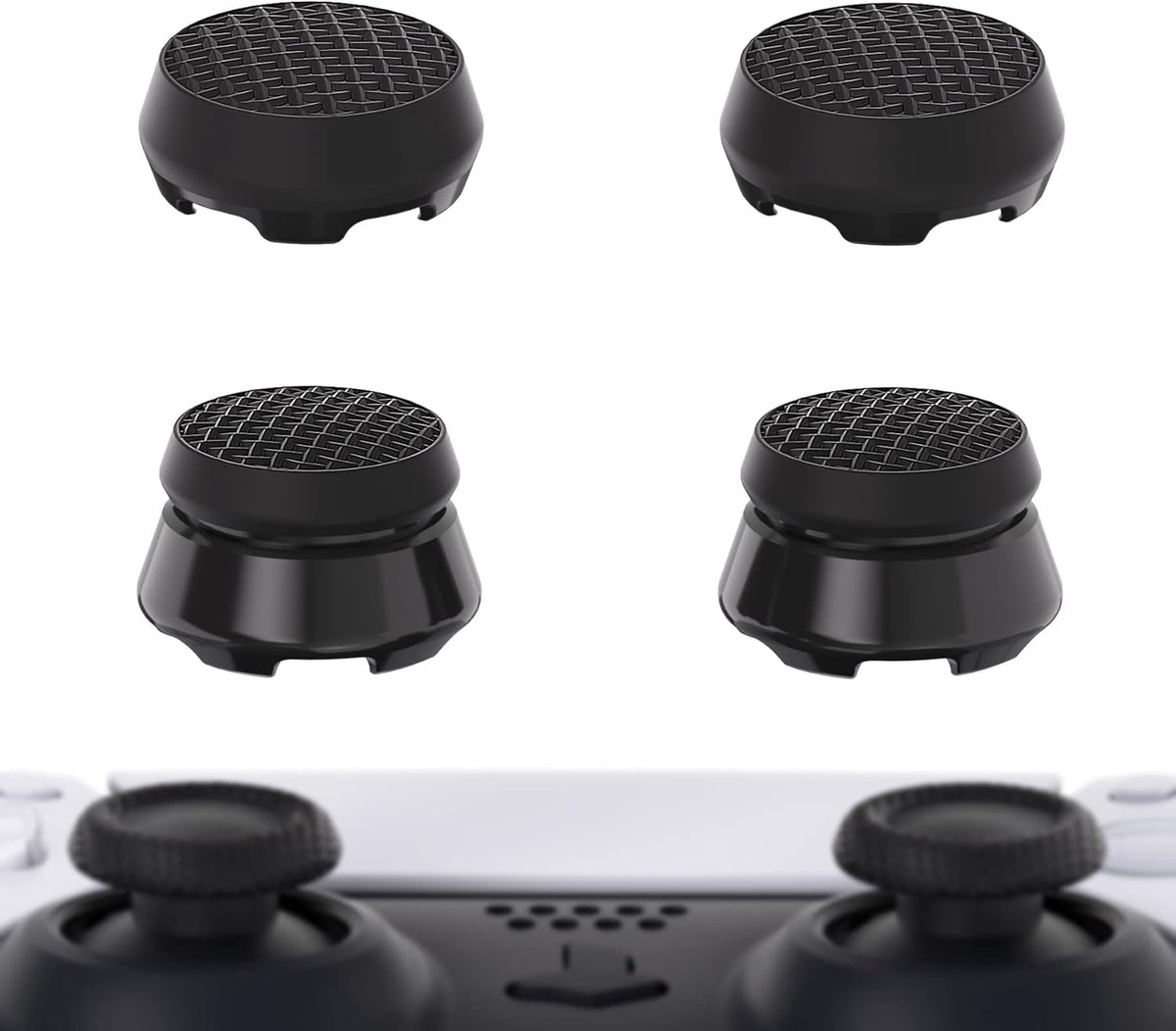 SnelShoppen - PlayVital Thumbs Pro ARMOR Thumb Grips Caps voor PS4/PS5 Controller - 2 Hoge & 2 Medium Dome Grip Covers - Perfecte Pasvorm, Slipvast, I