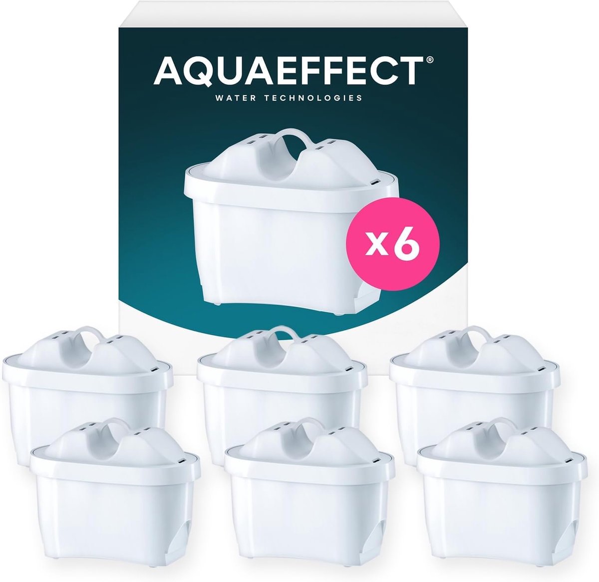 SnelShoppen - Waterfiltercartridge Vervangingen - 6 Stuks - Geschikt voor MAXTRA PRO, MAXTRA+ en andere Filter Jugs - Verbeterde Smaak en Kwaliteit -