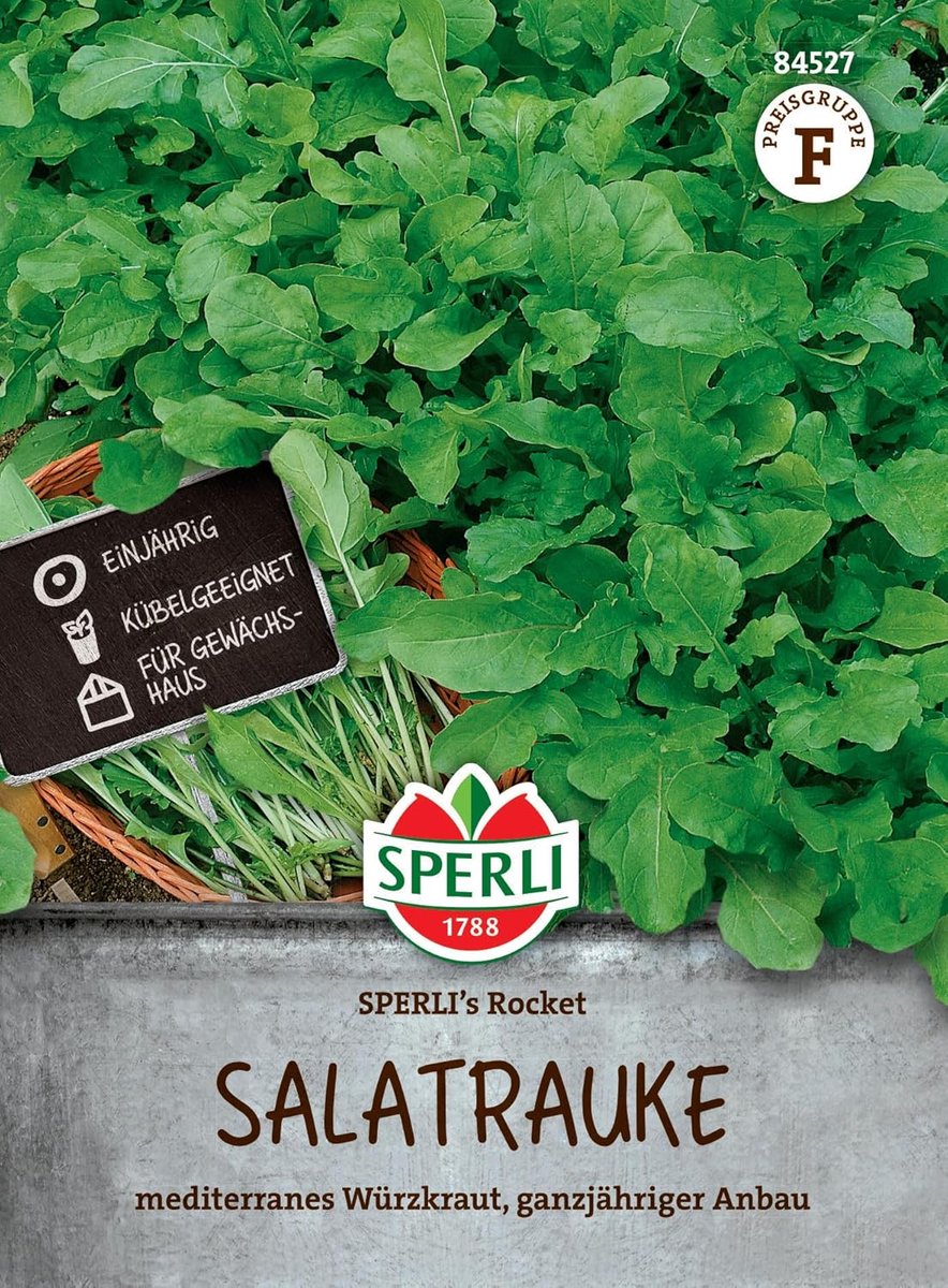SnelShoppen - Sperli Salade Gerookte Zaden SPERLI's Rocket 84527 - Kruidige Zaden voor Mediterraan Keuken - Geschikt voor Potten, Kas en Balkon - Eenj
