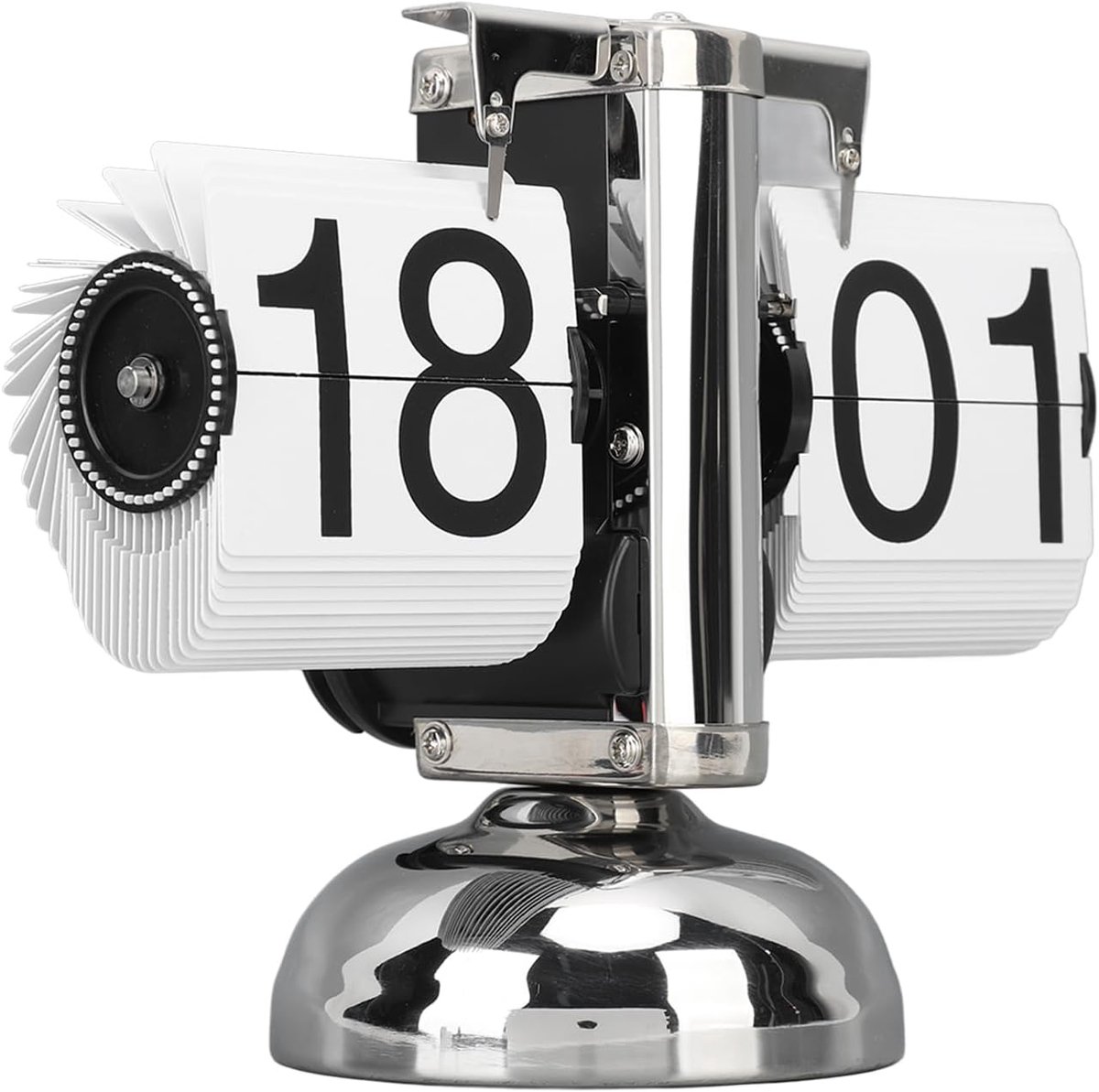 SnelShoppen - Retro Digitale Flip Klok Wandklok - Accu Aangedreven Vouwklok met Veilige Basis - Creatieve Tafel Klok voor Thuis en Kantoor Decoratie -