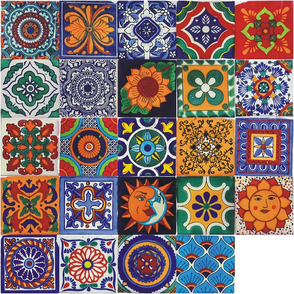 SnelShoppen - 72 Stuks Moroccan Style Tegel Stickers 20x20 cm Waterdicht Zelfklevend PVC Wanddecoratie voor Keuken Badkamer Slaapkamer Kantoor Restaur