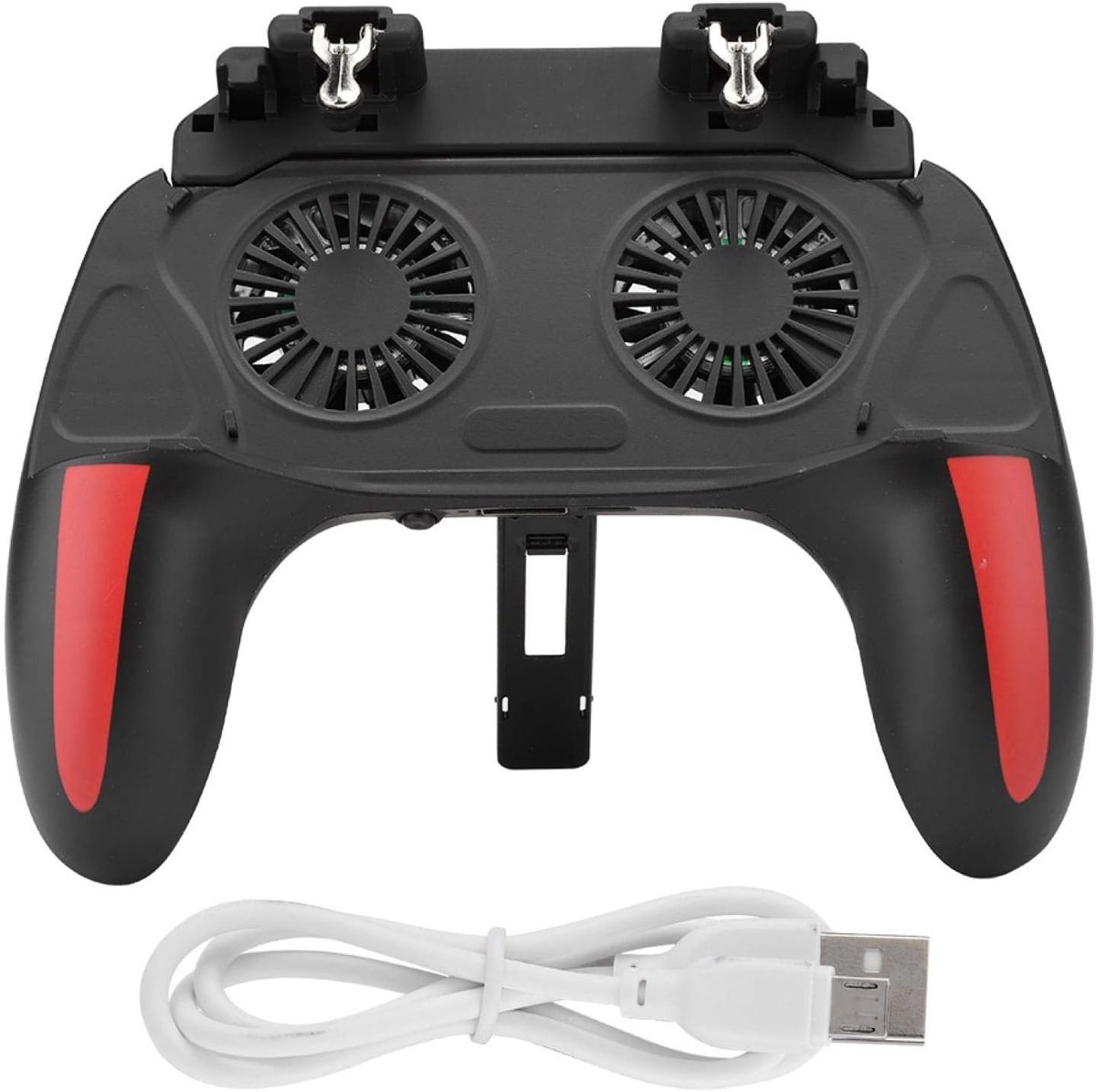Thijox - Mobiele Gaming-Handgreep met Dubbele Koelventilatoren en 5000 mAh Batterij - Gamecontroller voor Smartphones 4.7-6.5 inch - Ideaal voor Lange