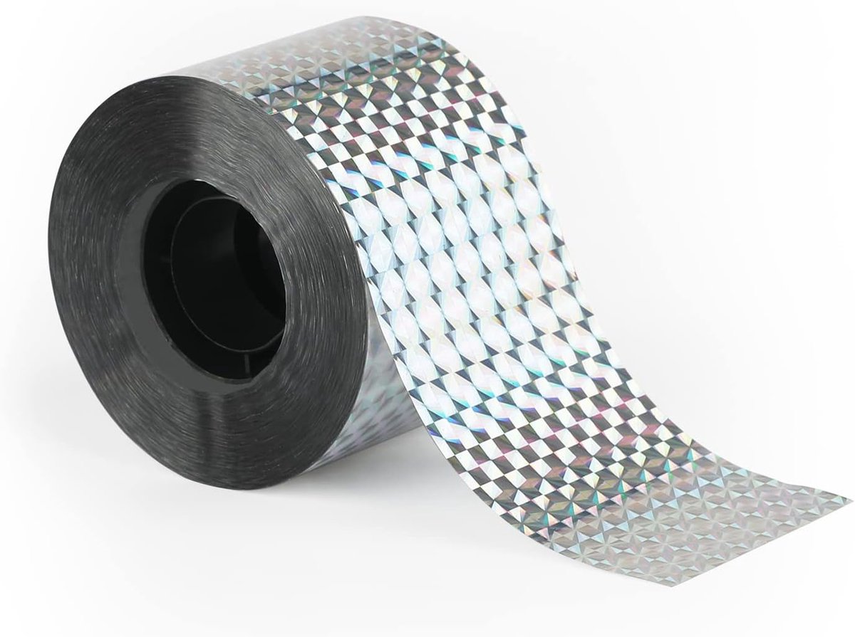 SnelShoppen - Pigeon Ribbon Repellent - Anti Vogel Pigeons voor Balkon, Scarecrow voor Buiten, 5cm x 110m, UV-Bescherming, Weerbestendig, Ademend, Pol