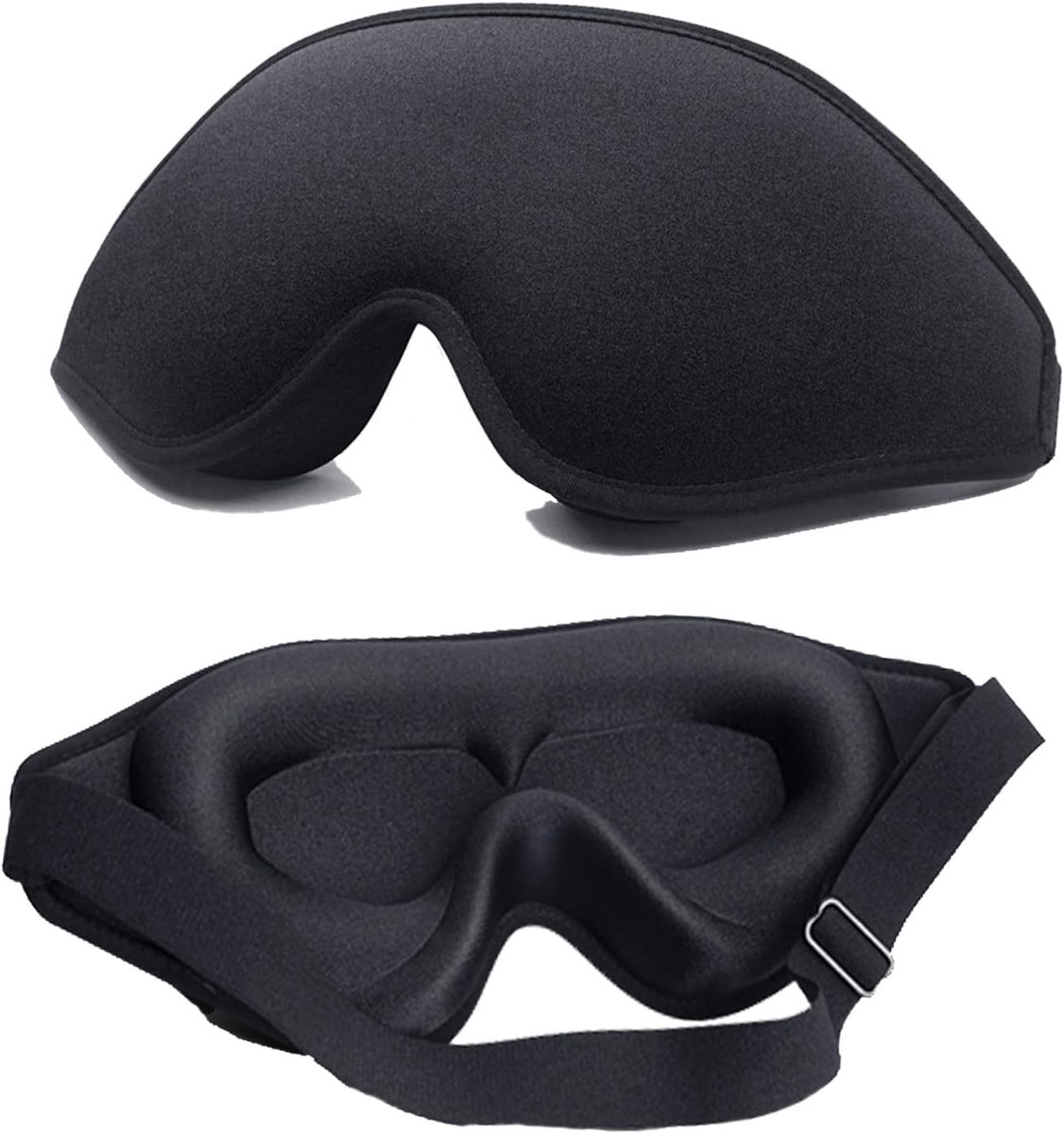 Thijox - Slaapmasker voor Dames en Heren, 100% Lichtblokkerend 3D Oogmasker, Zacht Verstelbaar en Ademend, Perfect voor Zijslapers, Roadtrip Essential