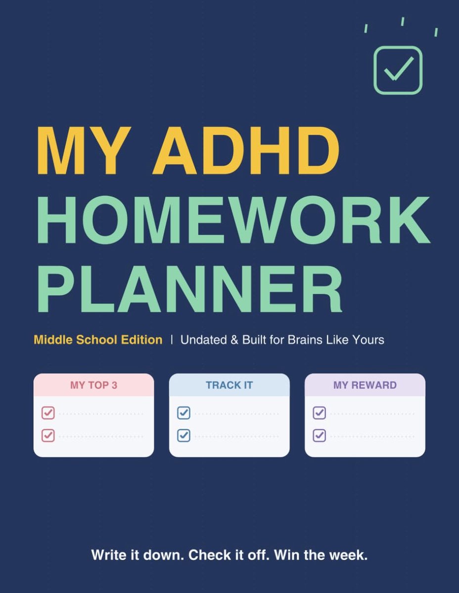 SnelShoppen - ADHD Huiswerk Planner voor Middelbare School Leerlingen - Organiseer, Plannen, Aantekeningen, Dagelijkse Taken, Kleurrijk en Praktisch,