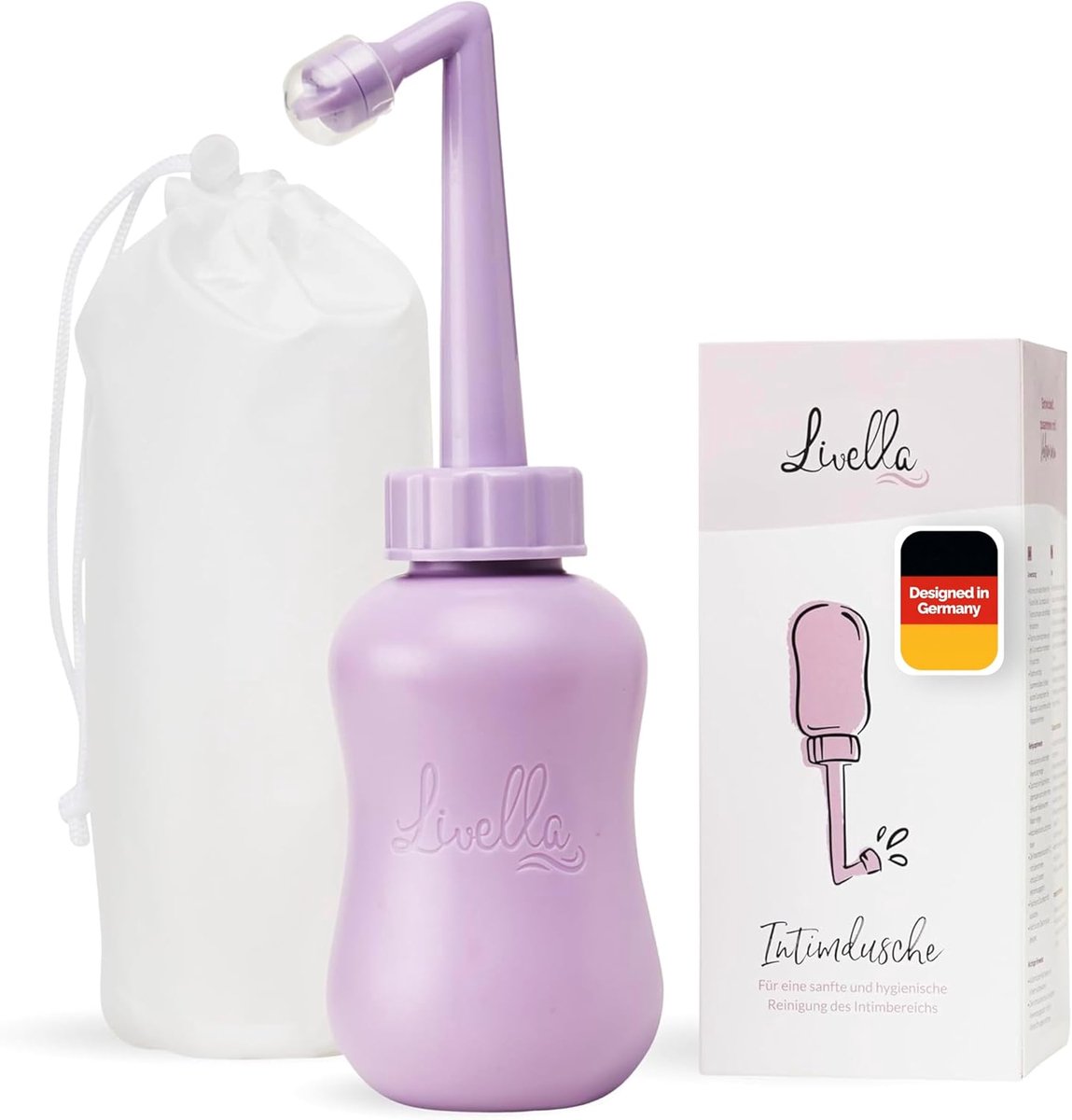 SnelShoppen - Intieme Douche en Bidet - Draagbaar en Hygiënisch - Perfect voor Materniteit, Reizen en Dagelijks Gebruik - Paarse Kleur voor Comfort en