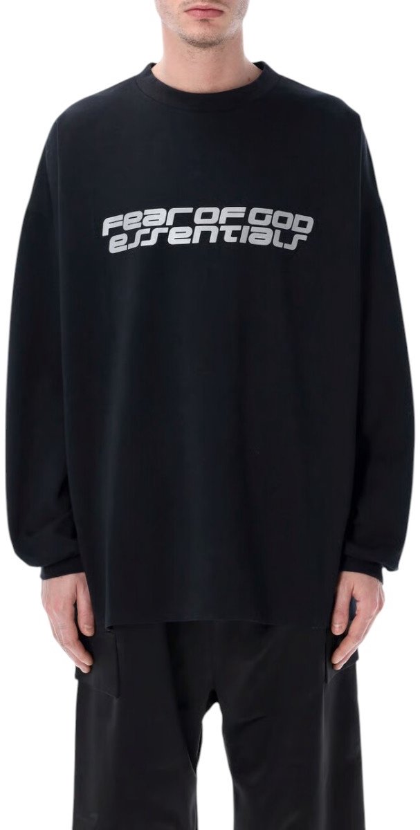 Fear Of God T-shirt Zwart 90S Black/White Longsleeve