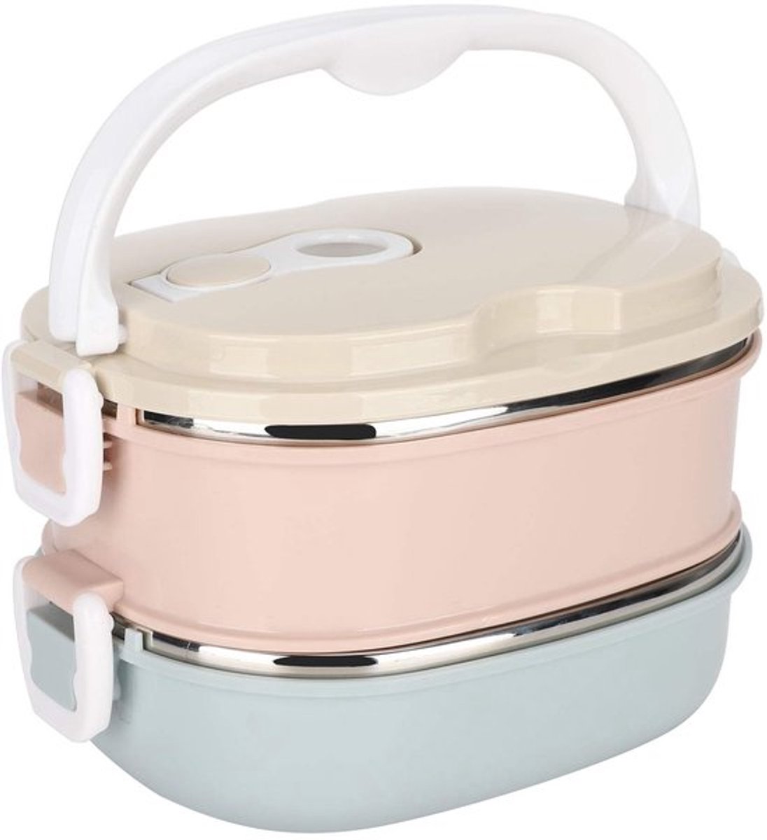 Lunchcontainer Thermisch Geïsoleerd - Roestvrij Stalen Voedselcontainer - Draagbare Warme 