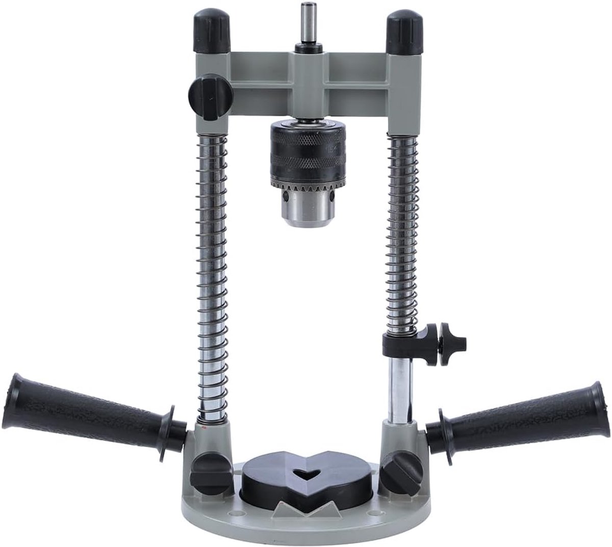 SnelShoppen - TOPWAY Boorgeleider Mount, Draagbare Boorkop met 13mm Chuck voor 1/2" en 3/8" Elektrische Boormachines, Duurzaam Staal en Aluminium, Pre
