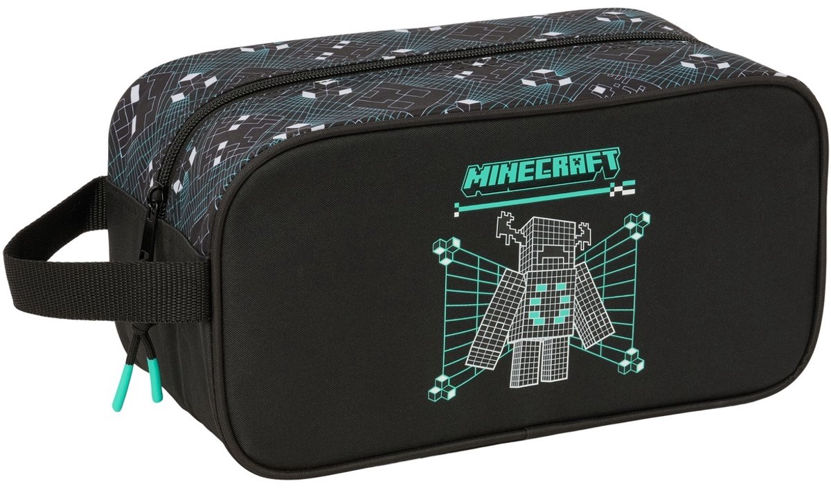 Minecraft Schoenen- / Toilettas - 29 x 15 x 14 cm - Polyester