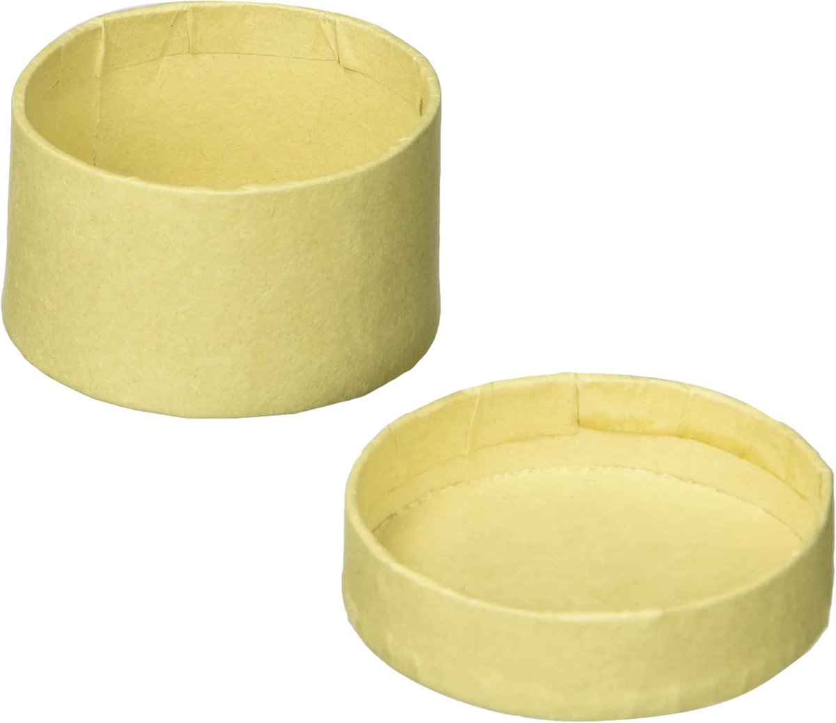 SnelShoppen - Set van 4 Ronde Kraft Kartonnen Cadeauboxen met Deksel, 6 x 3.5 cm - Perfect voor Decoreren, Opslaan en Cadeau Geven - Natuurlijke Kleur