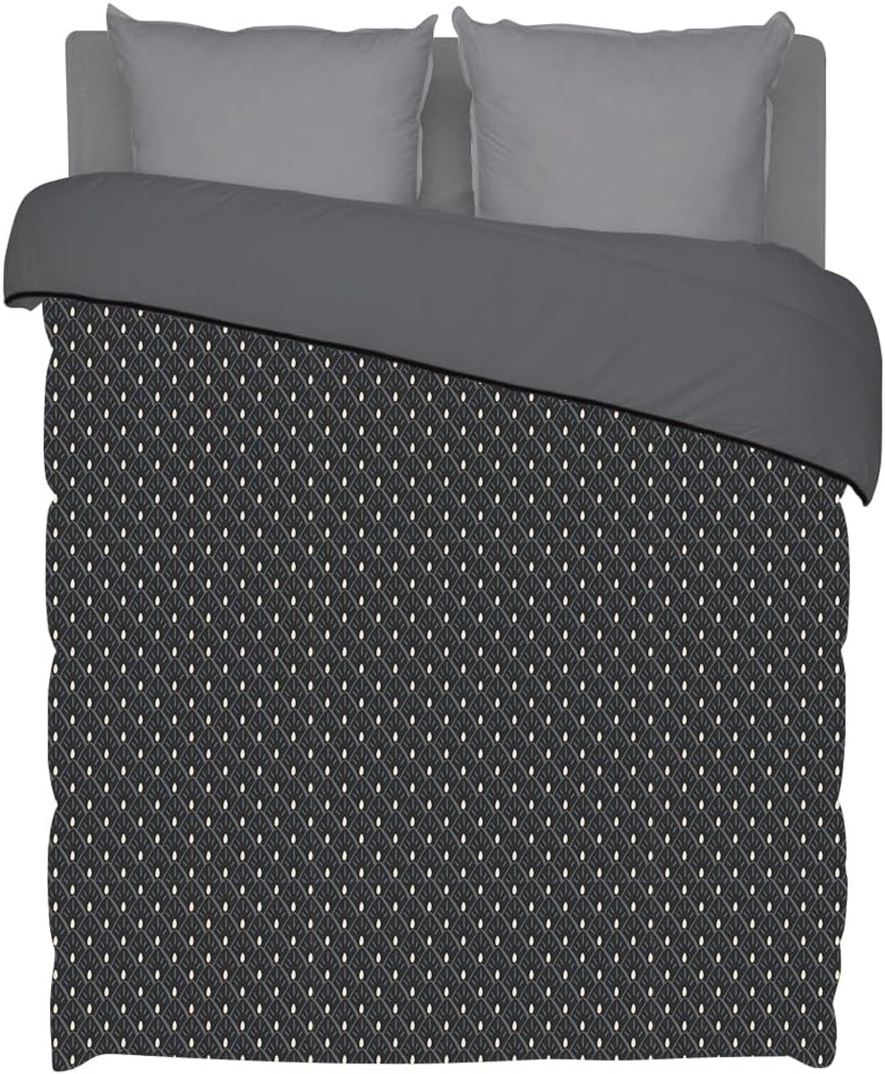 SnelShoppen - Duvet Voor 1 Persoon 140x200 cm - Grijs Polyester - Warm & Zacht - Voor Het Hele Jaar - Machinewasbaar
