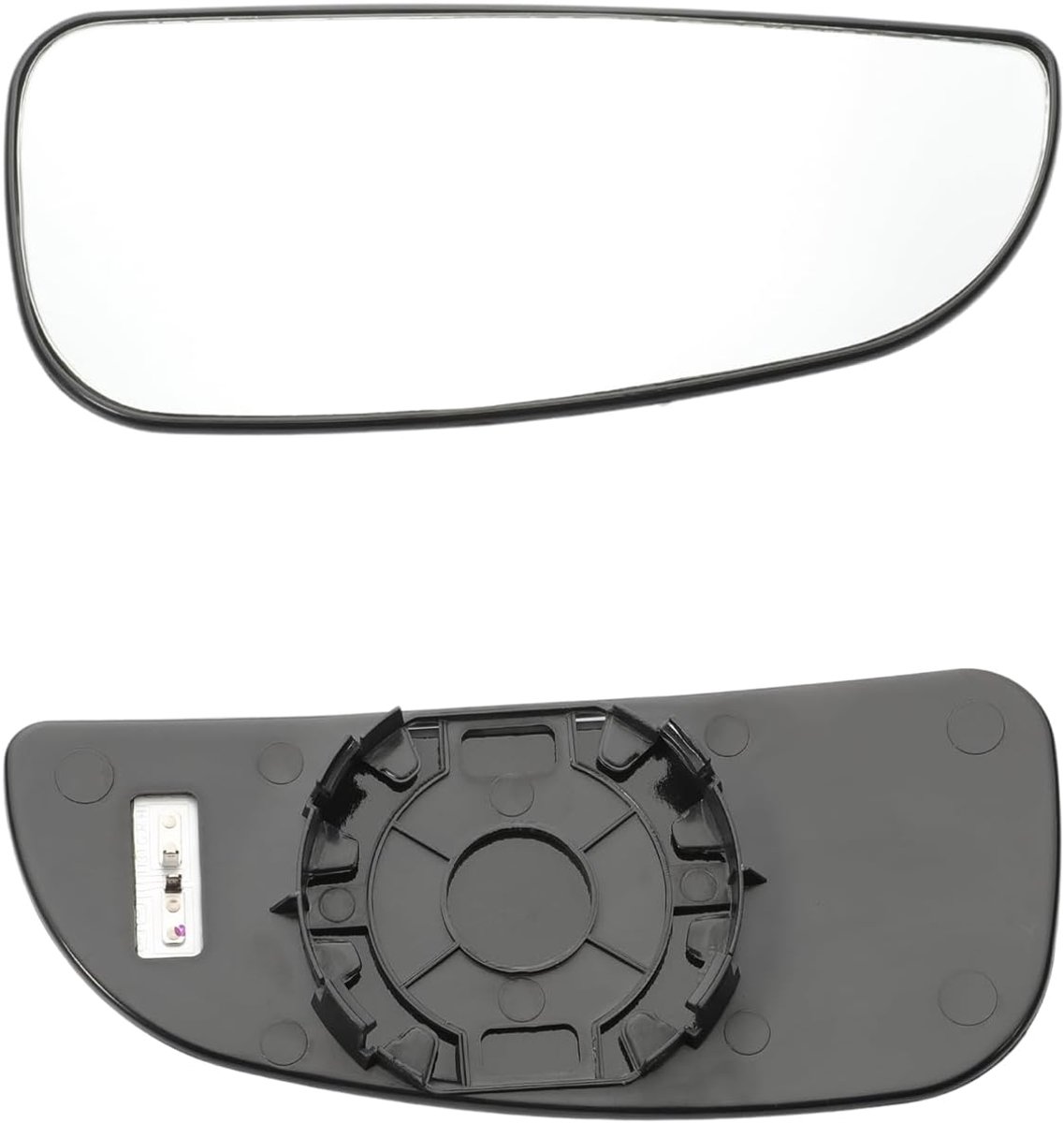 SnelShoppen - Verwarmd Anti-Fog Achterspiegellijst Rechts Geschikt voor Jumper, Ducato, Boxer 2006-2020 - Weerbestendig, Duidelijk Zicht, 2-Pin Aanslu