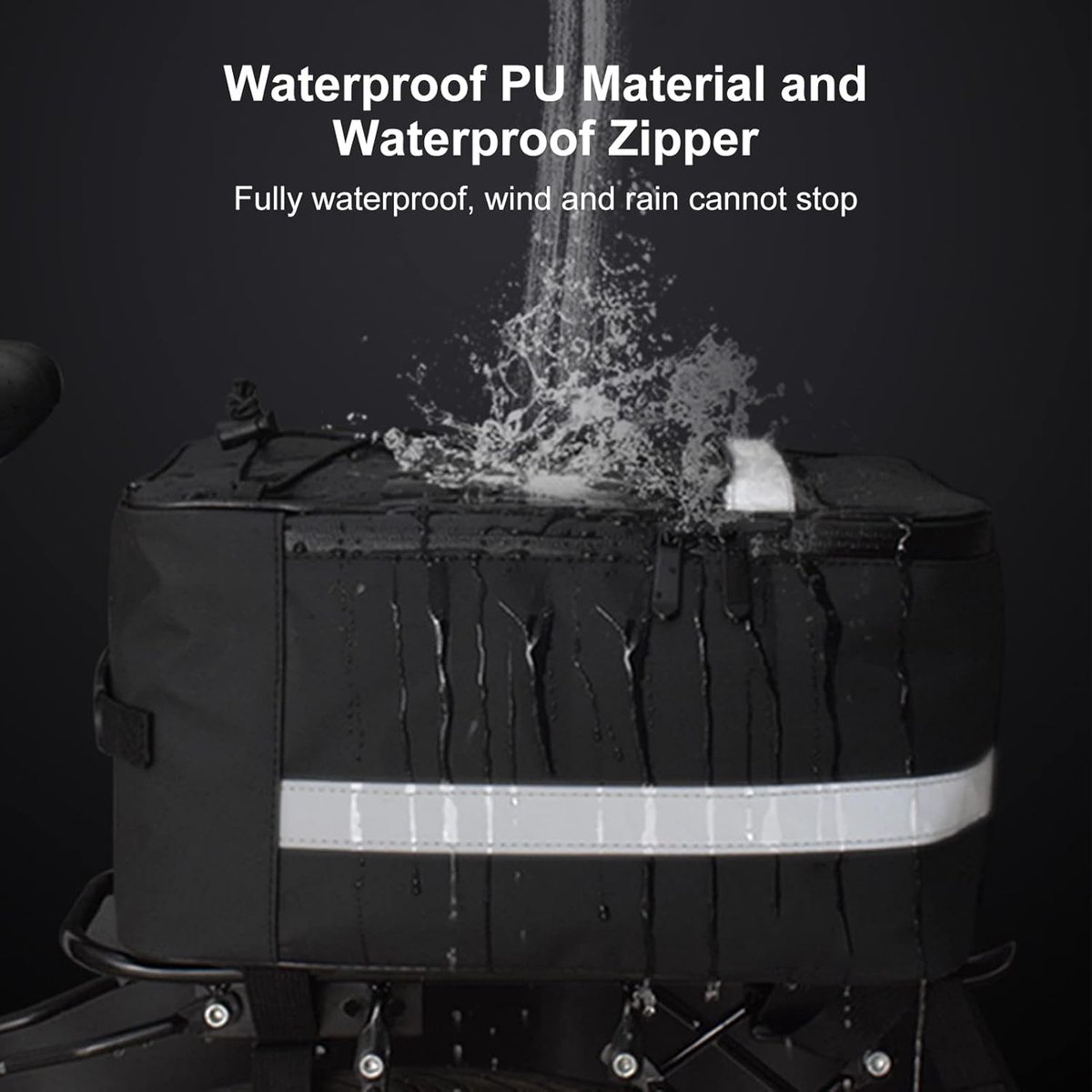 SnelShoppen - Waterproof Bicycle Bag Panniers - Grote Fietstas voor Achterzit - Duurzame Fietstas met Regenhoes - Ideaal voor Fietsvakanties en Dageli