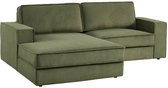 sweeek - Linker hoekbank corduroy met 3 zitplaatsen - chill