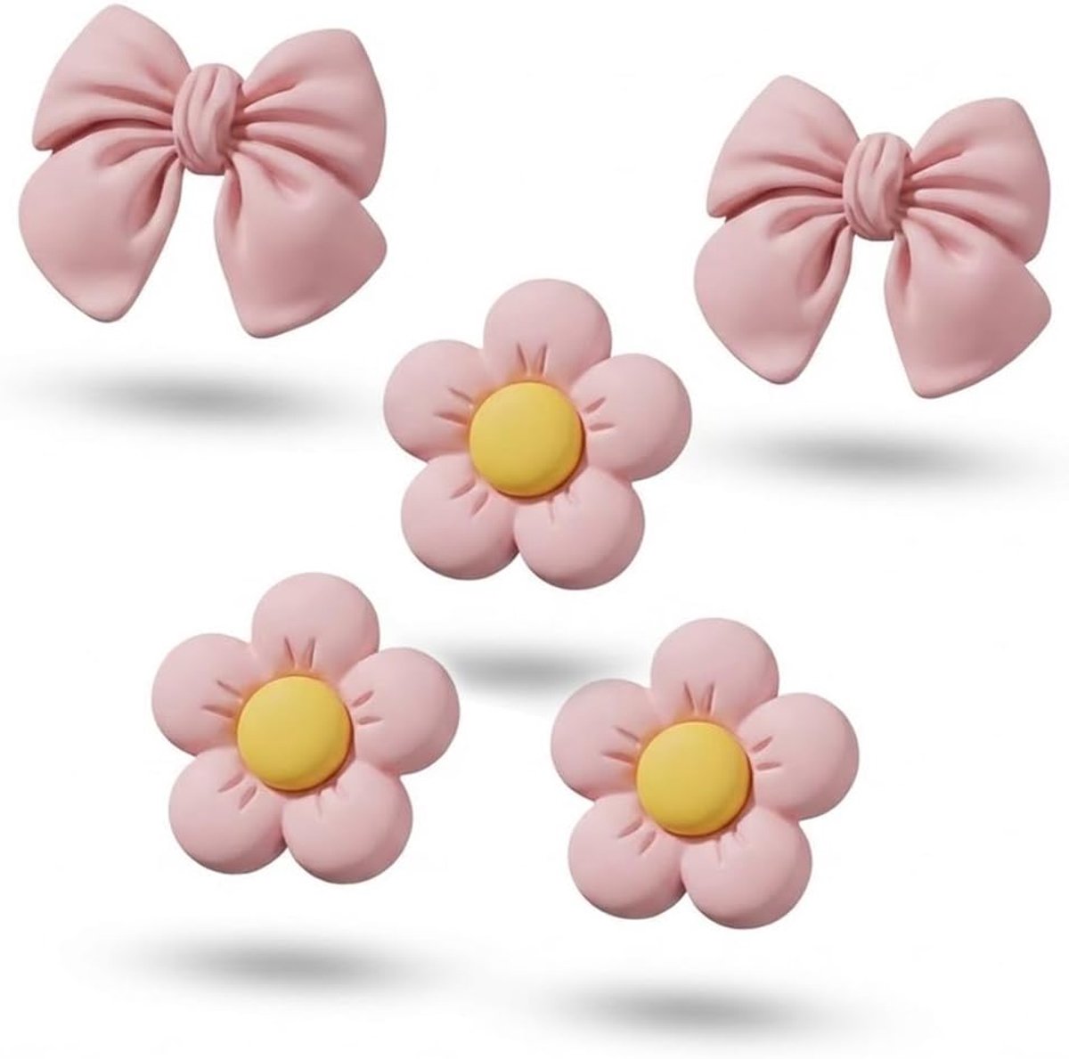 SnelShoppen - 5 Stuks Aromatherapie Clips Auto Luchtverfrisser met 2 Geurpads - Bloemendesign voor Auto, Huis en Kantoor - Duurzaam Hars, Decoratief e