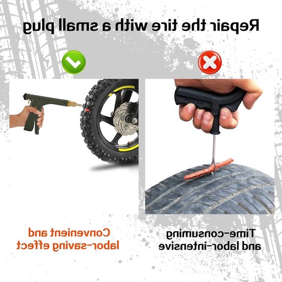 Bandenreparatieset met 16 Paddenstoelstekkers voor Auto's, Motorfietsen en Vrachtwagens — afbeelding 3
